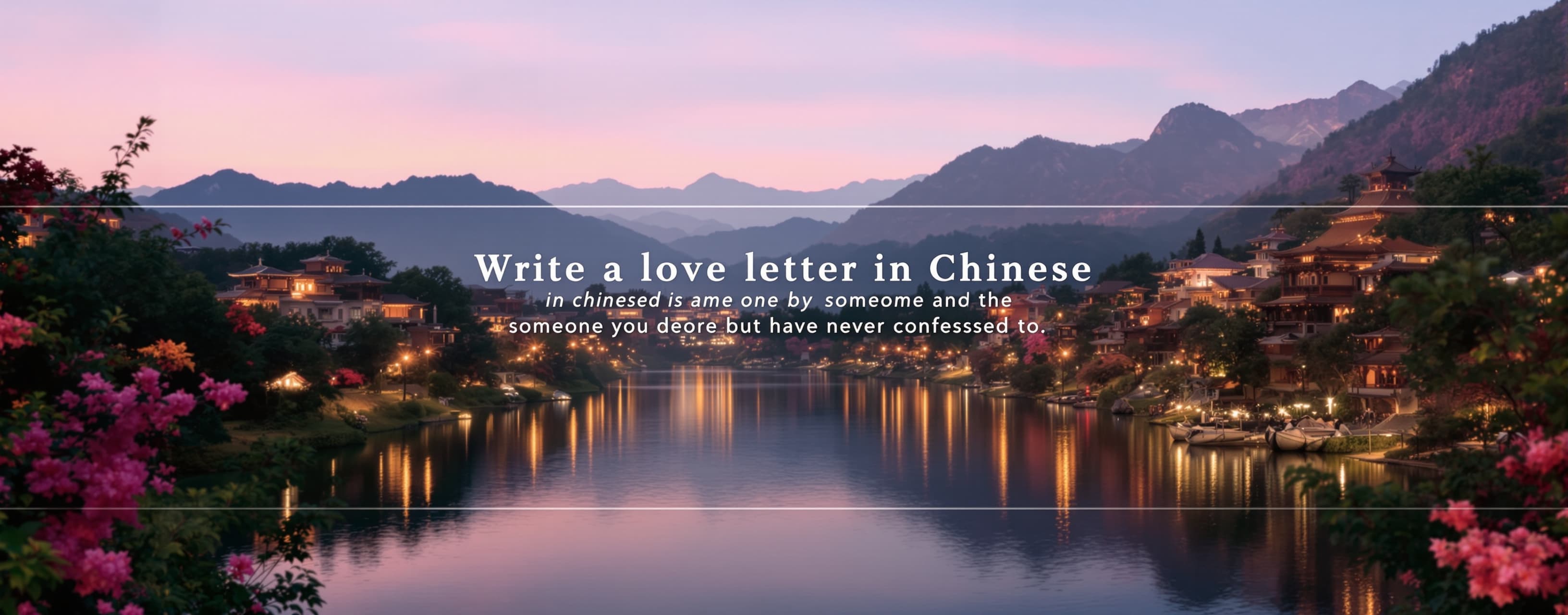 Write a love letter in Chinese, addressed to someone you dee...
