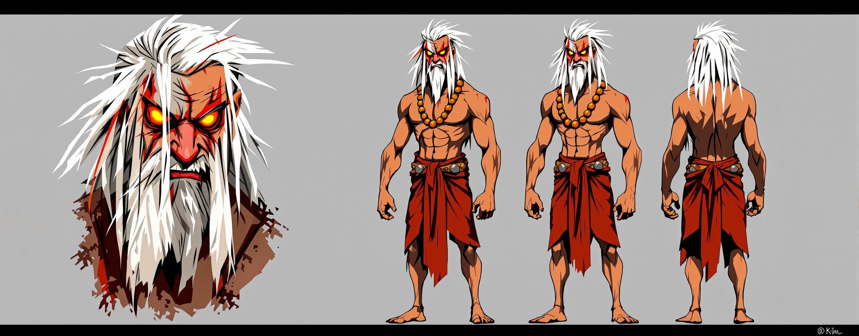 Character reference sheet, 2D semi-realistic Indian animatio...
