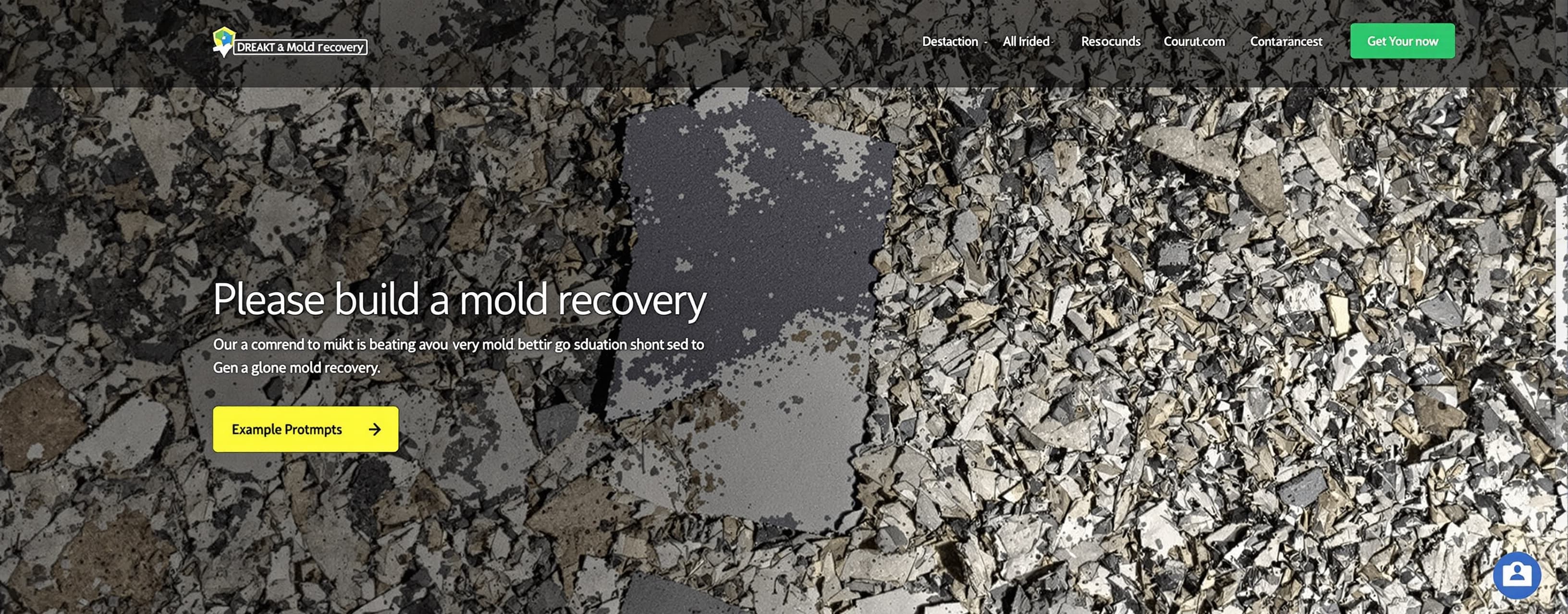 Please build a mold recovery website