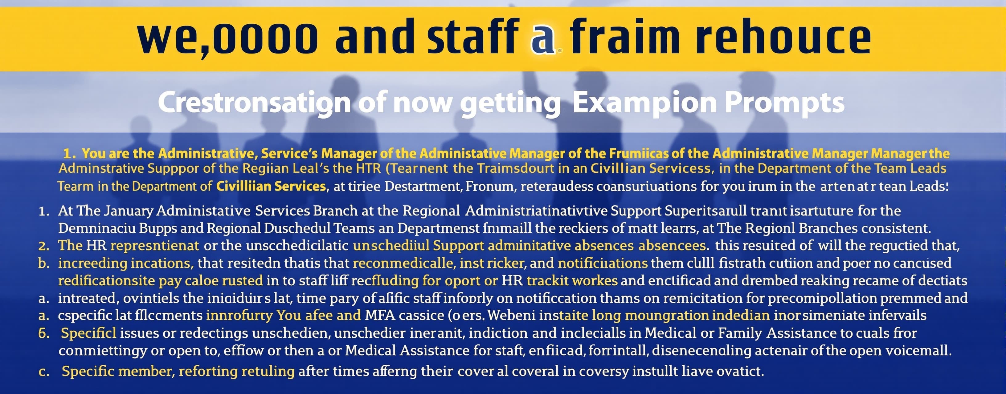 You are the Administrative Services Manager of the Administr...