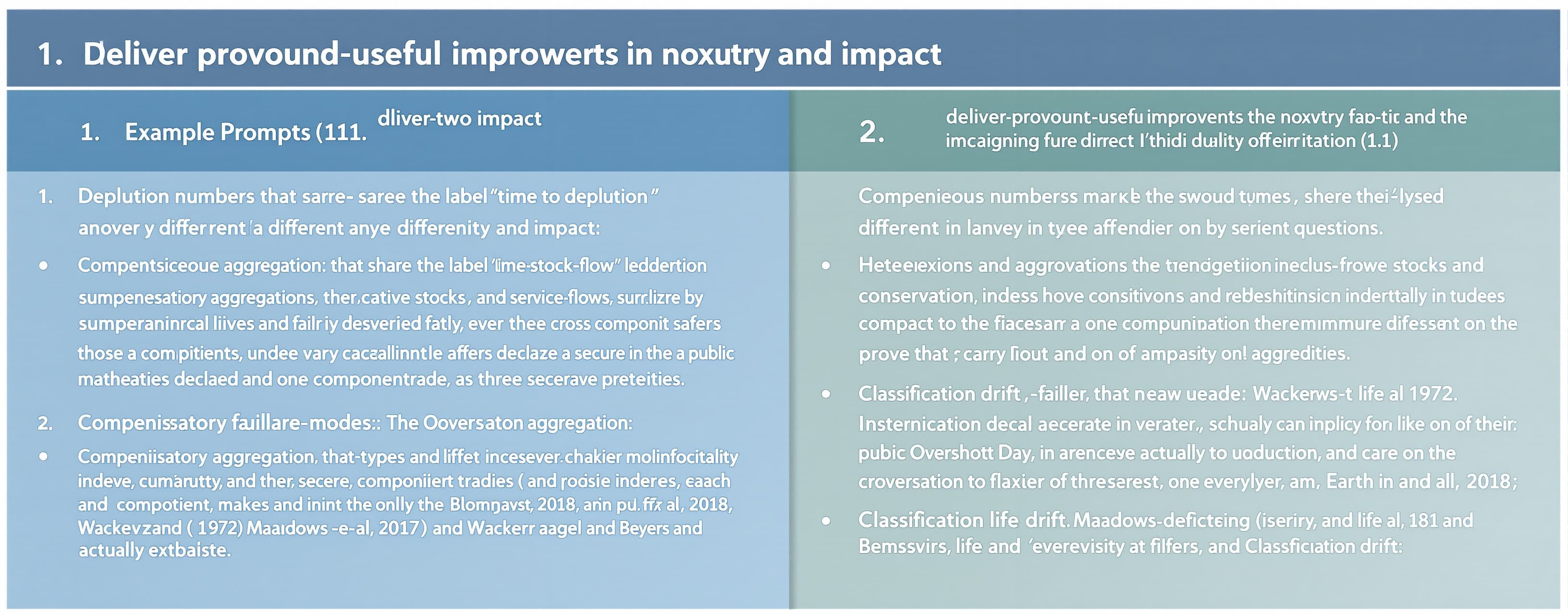 deliver profound, useful improvements in novelty and impact:...