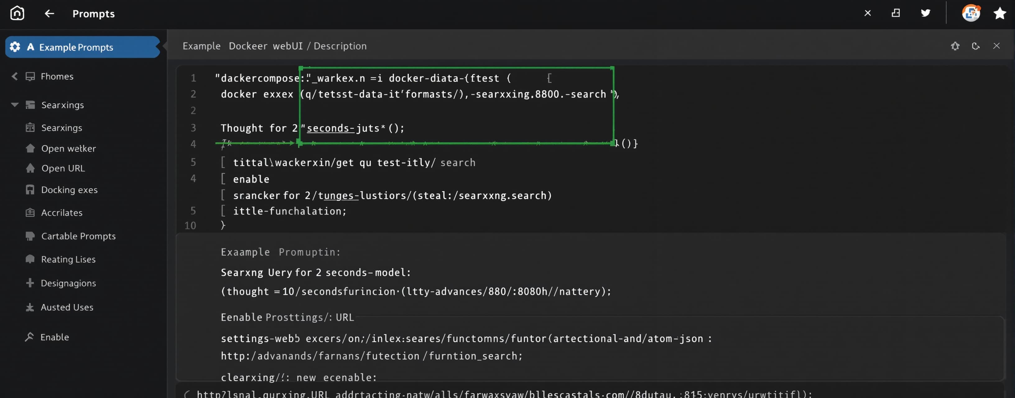 searxng和open webUI使用docker compose容器已在同一個環境之內，docker exec -i...