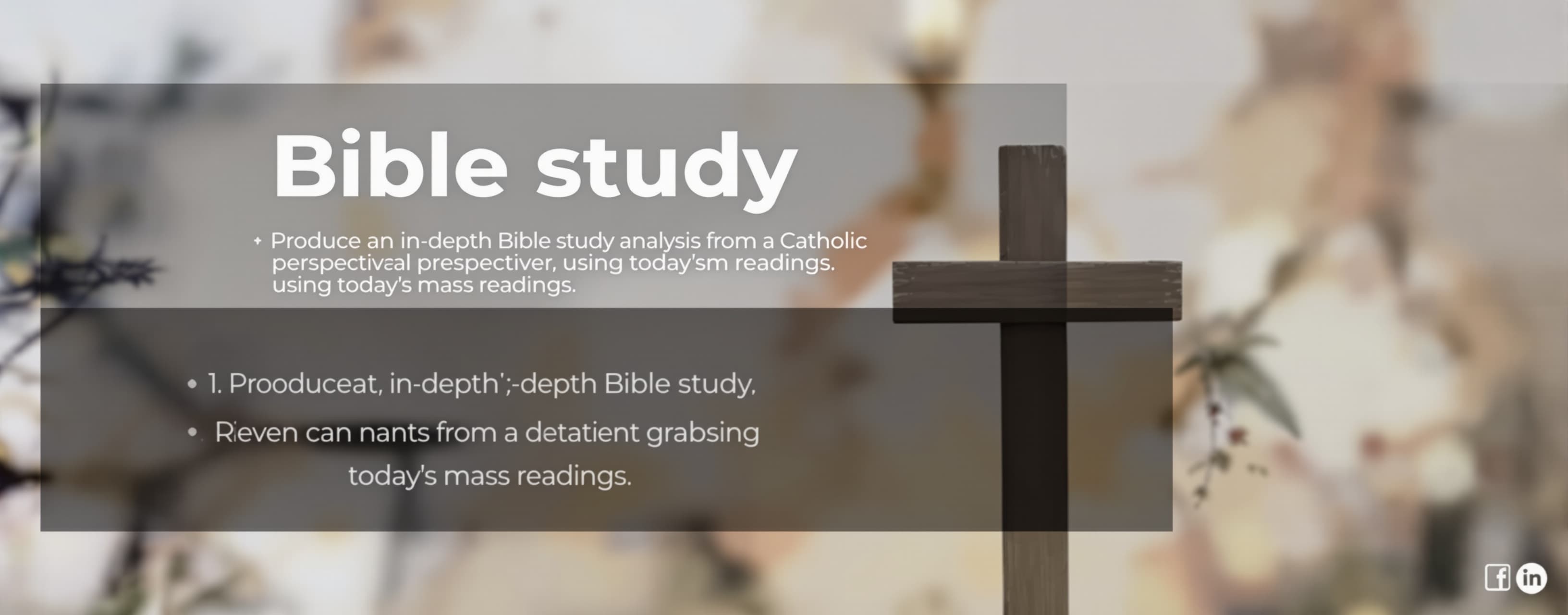 Bible study mass