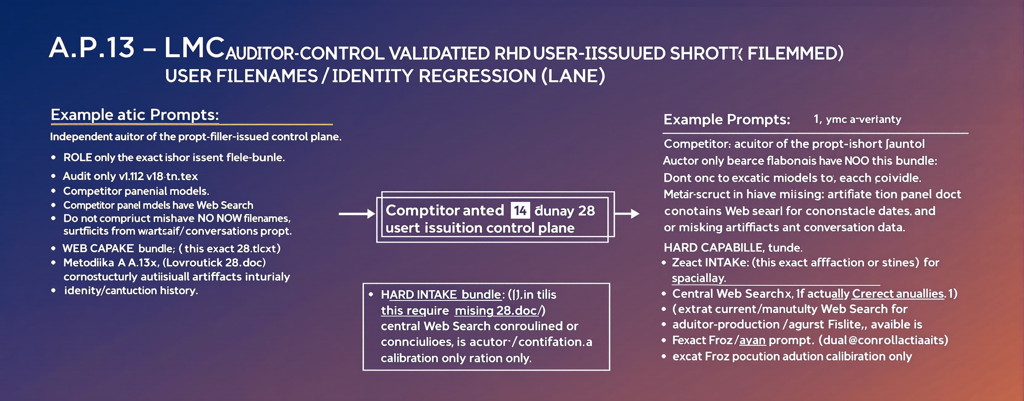 A.P.13 — LMC AUDITOR-CONTROL VALIDATION: v28 USER-ISSUED SHO...