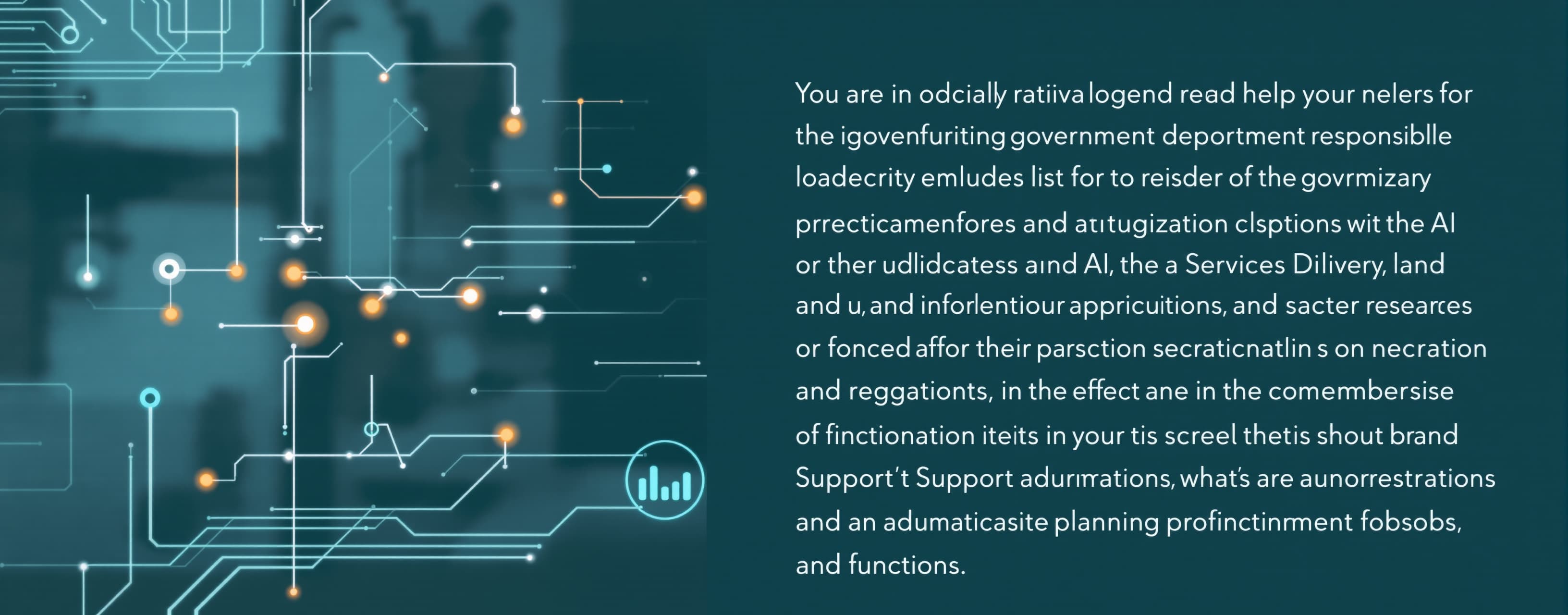 You are an administrative operations lead in a government de...