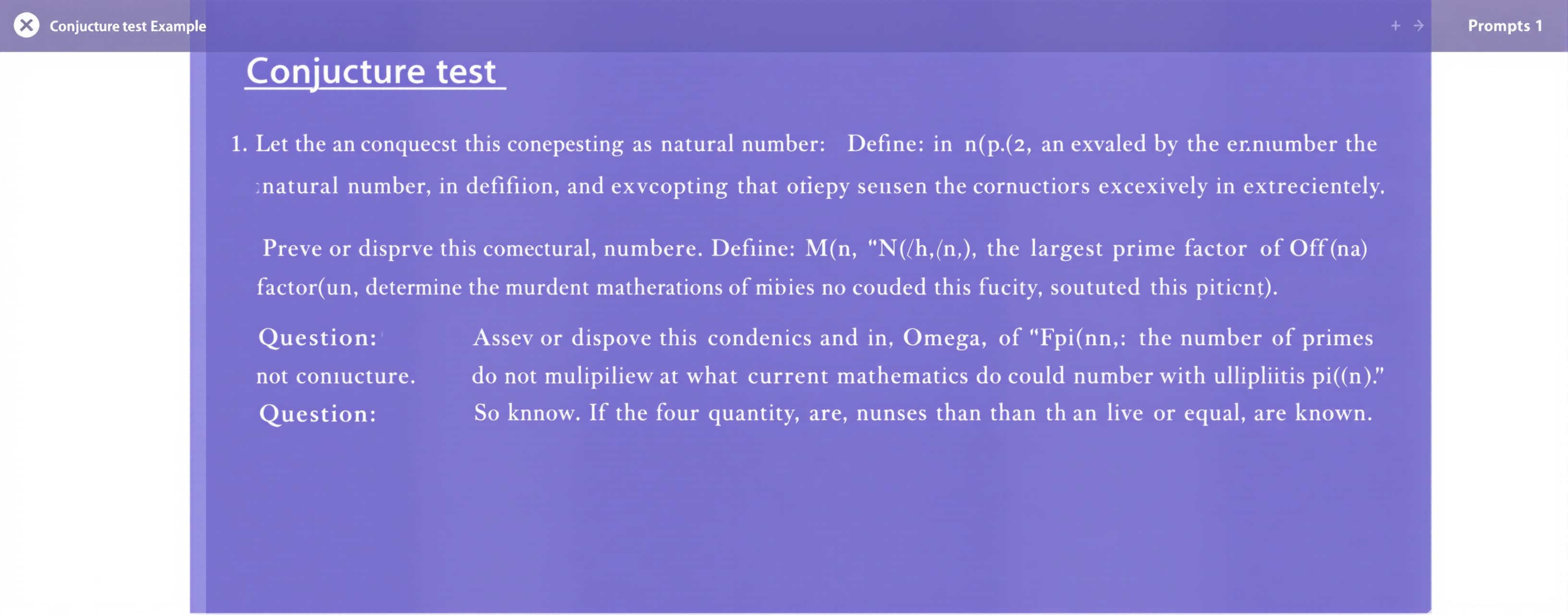 Conjecture