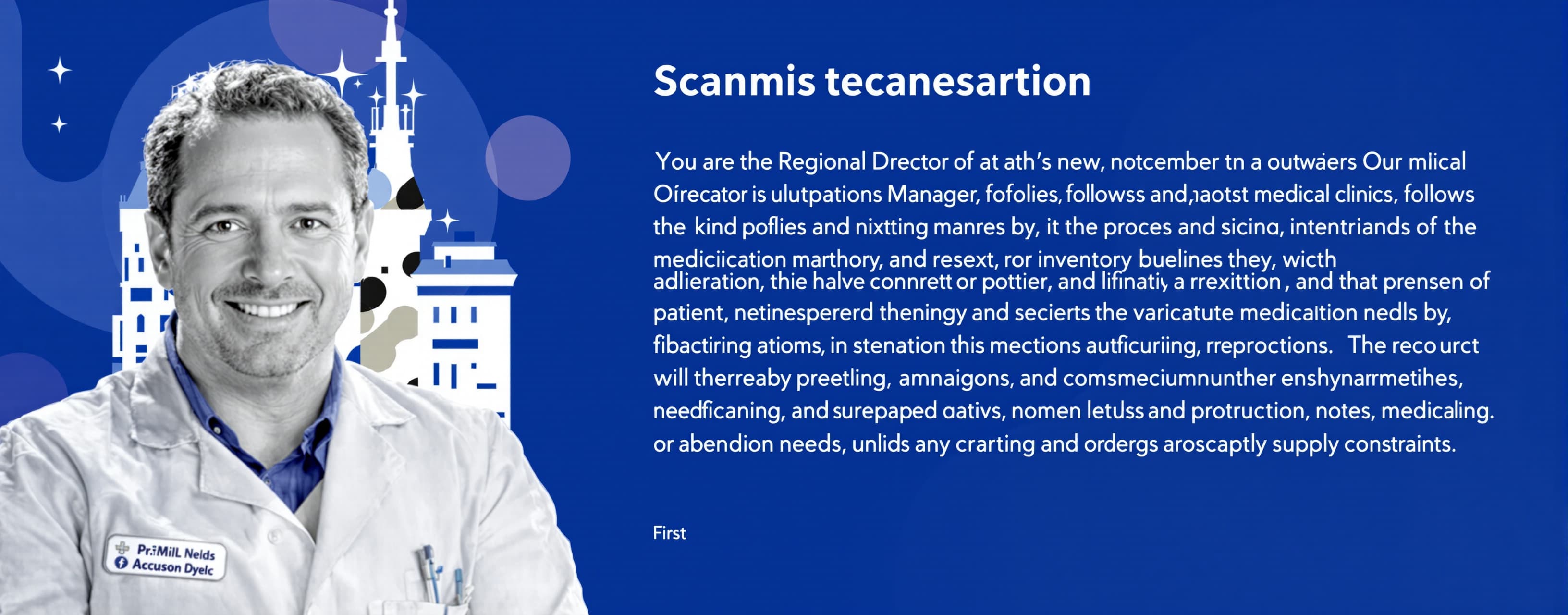 You are the Regional Director of a network of outpatient med...