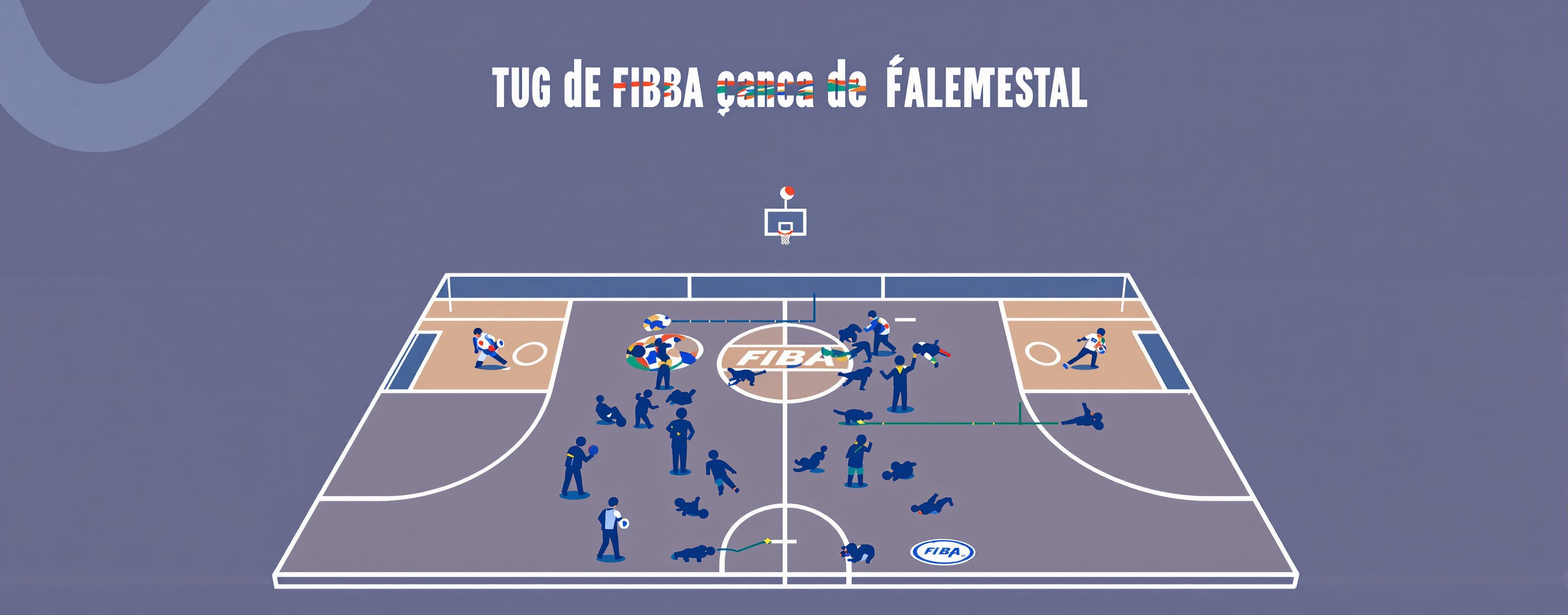 Genérame una cancha de baloncesto reglamentaria FIBA en svg