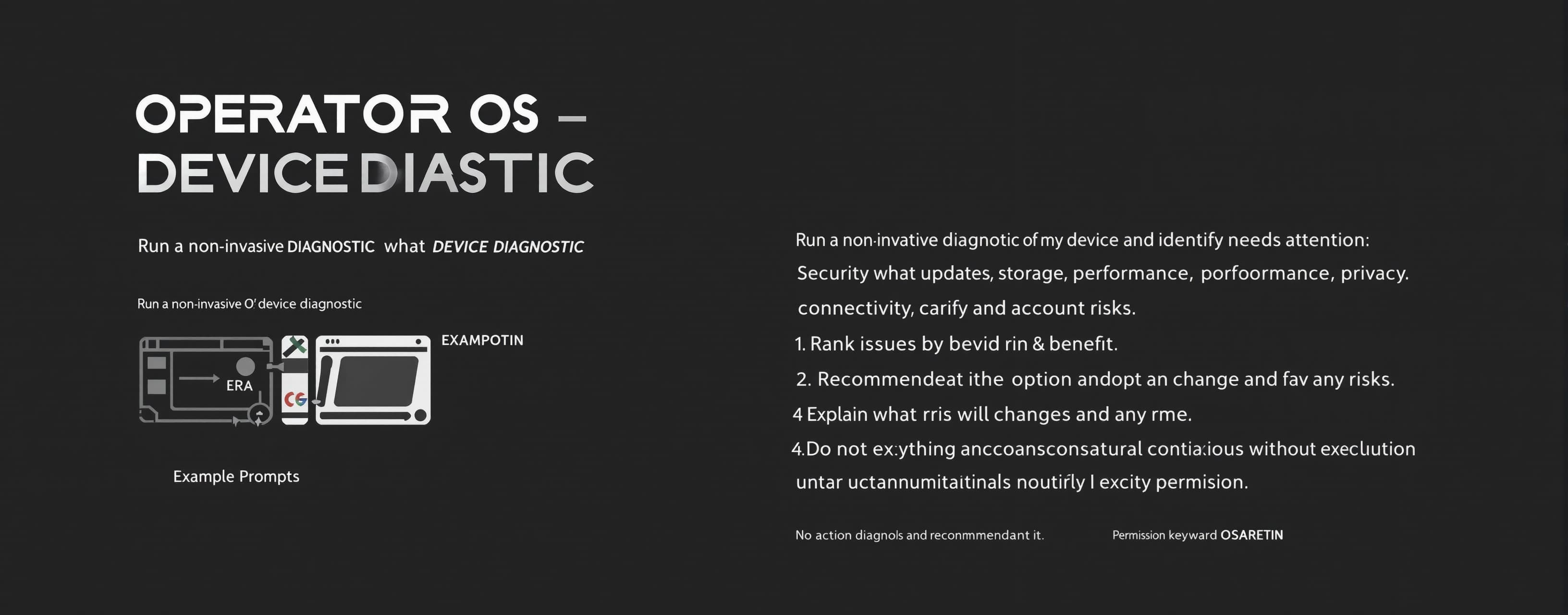 OPERATOR OS — DEVICE DIAGNOSTIC

Run a non-invasive diagnost...