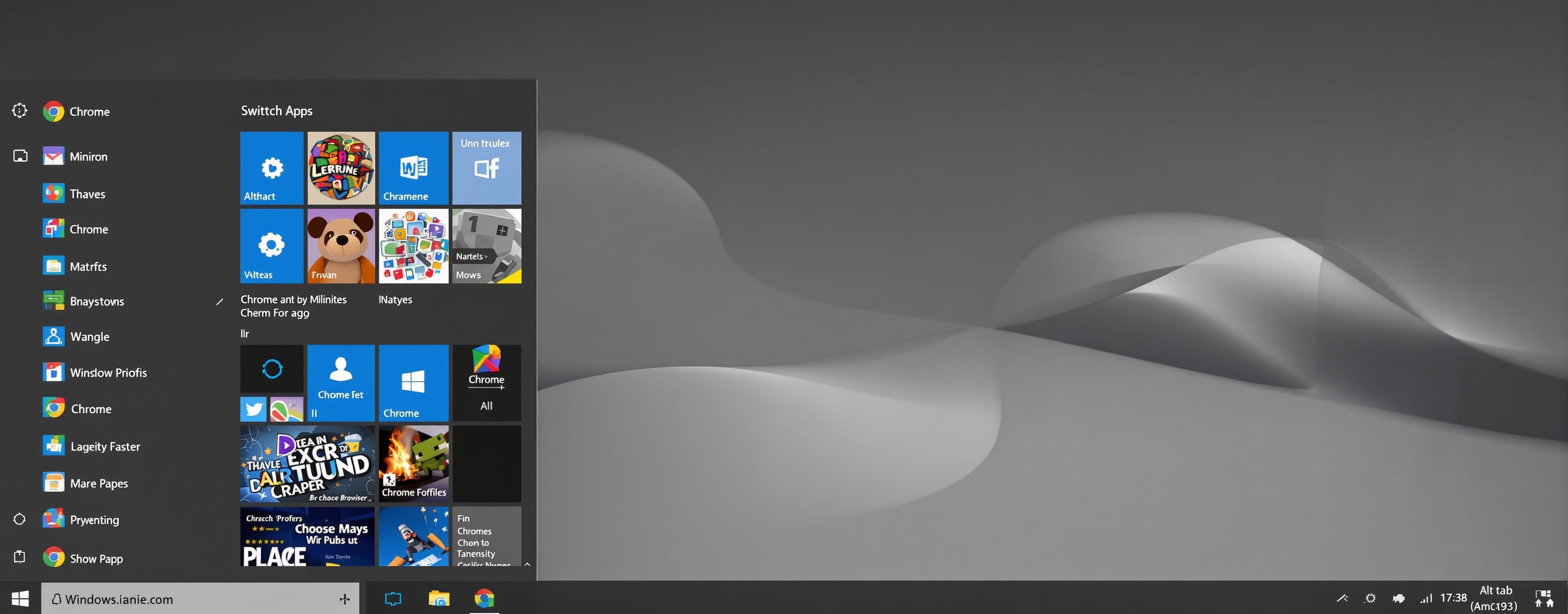 I want you to design a prototype of a windows 11 alternative...