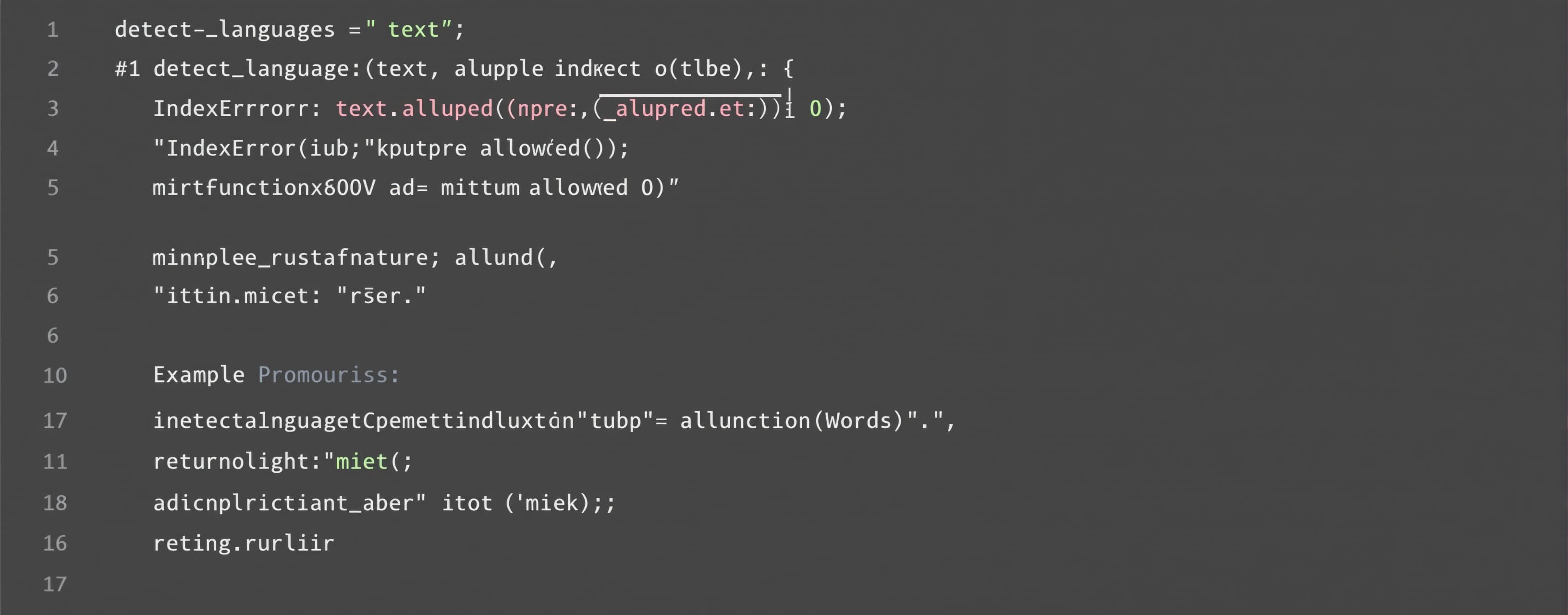 1. `detect_language(text, allowed=())` futásidejű `IndexErro...