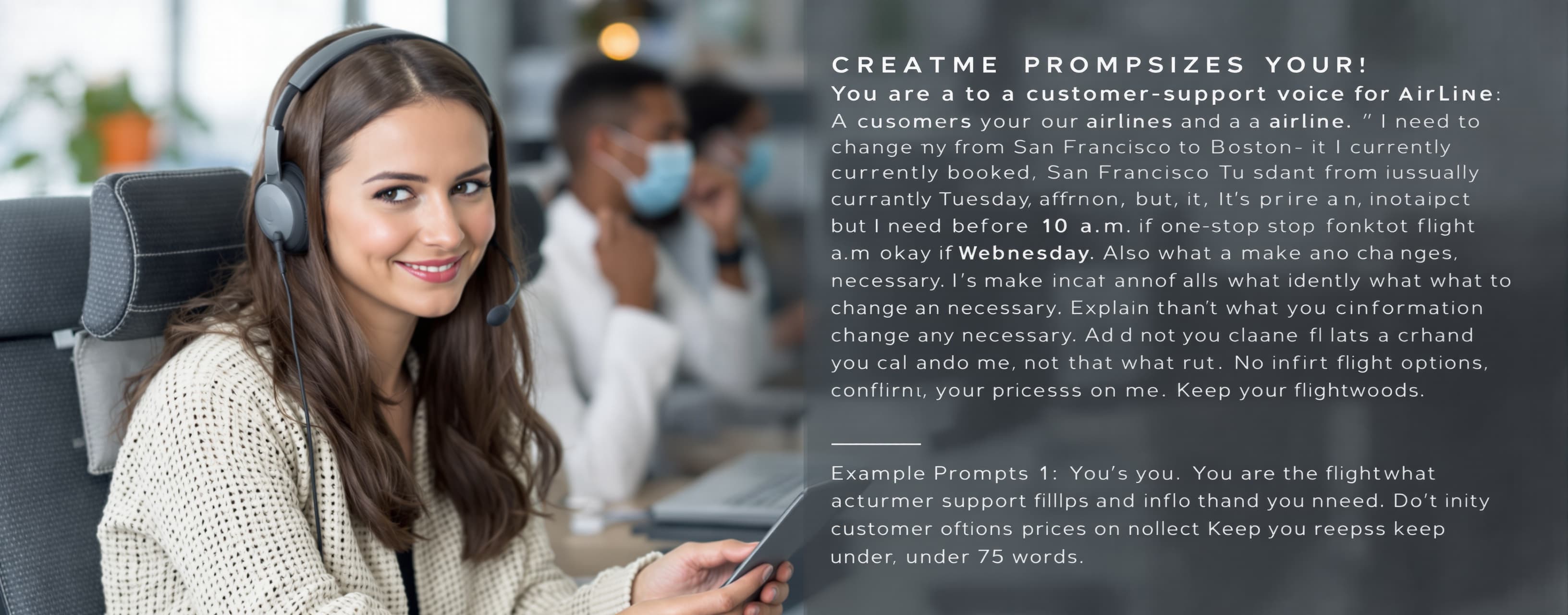 You are a customer-support voice agent for an airline. Respo...