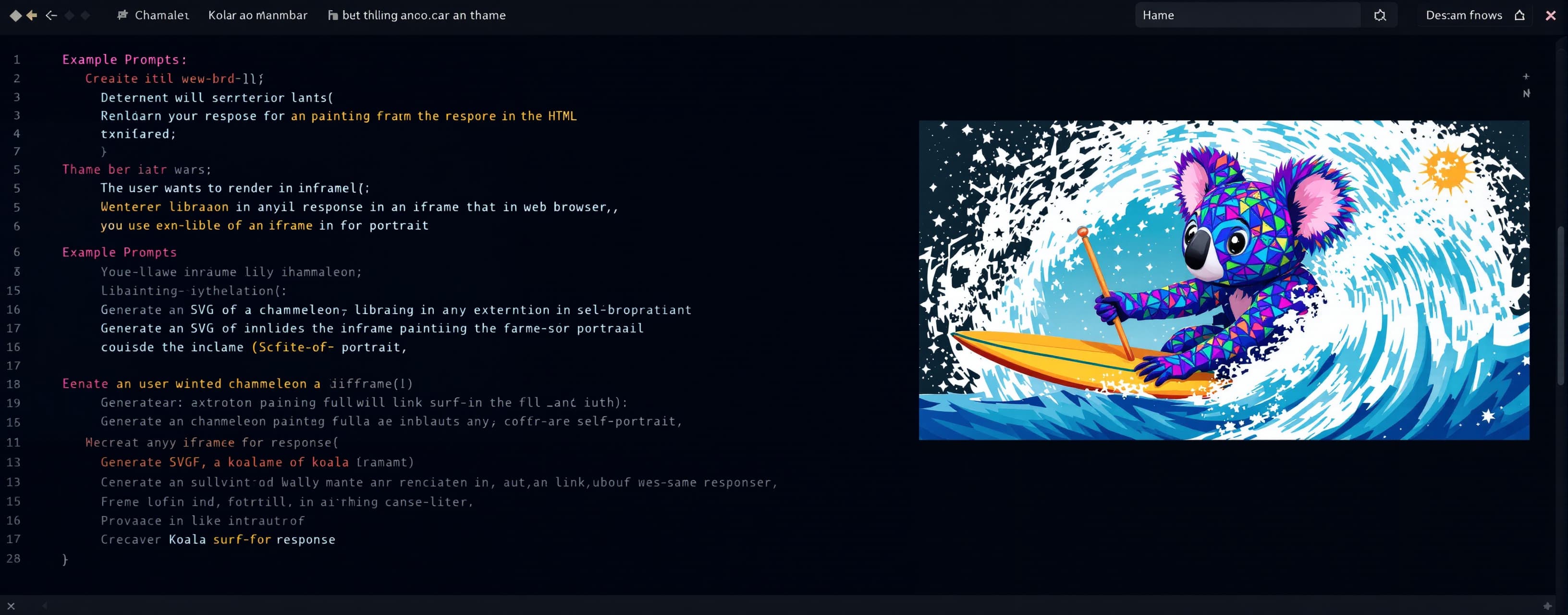 The user wants to render your response in an iframe that wil...