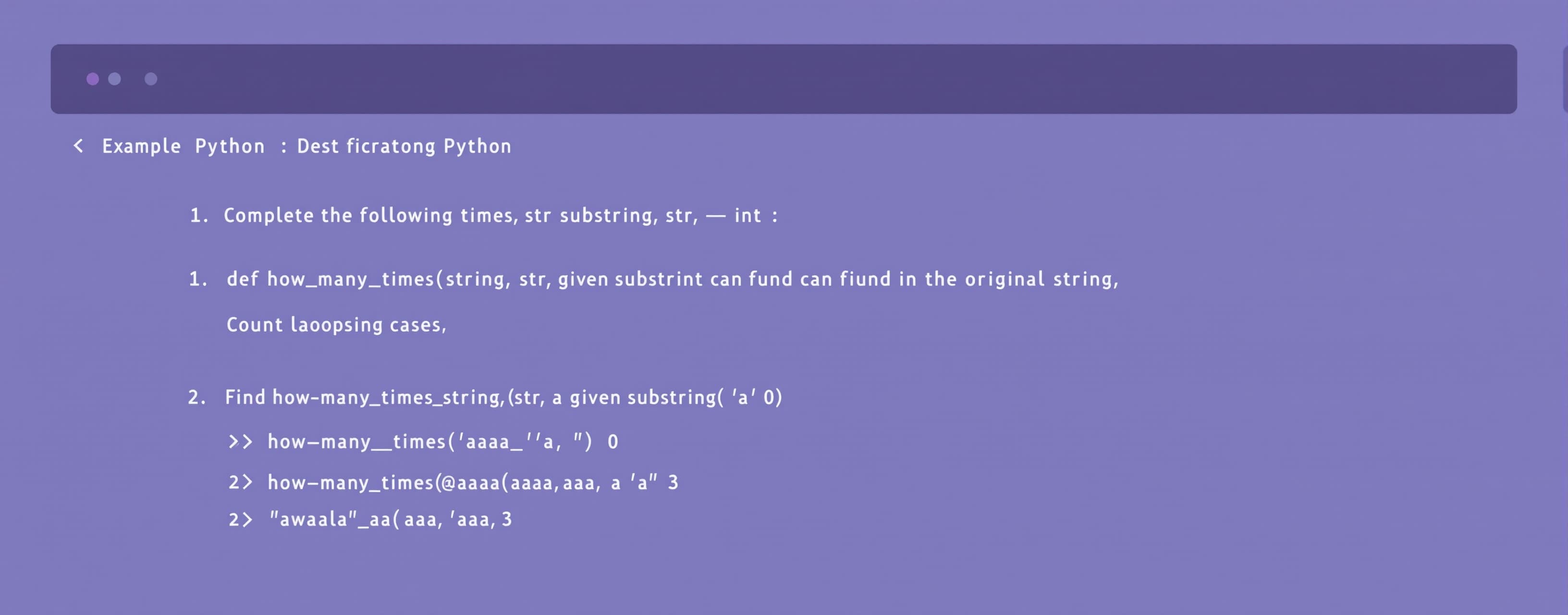 Test Python