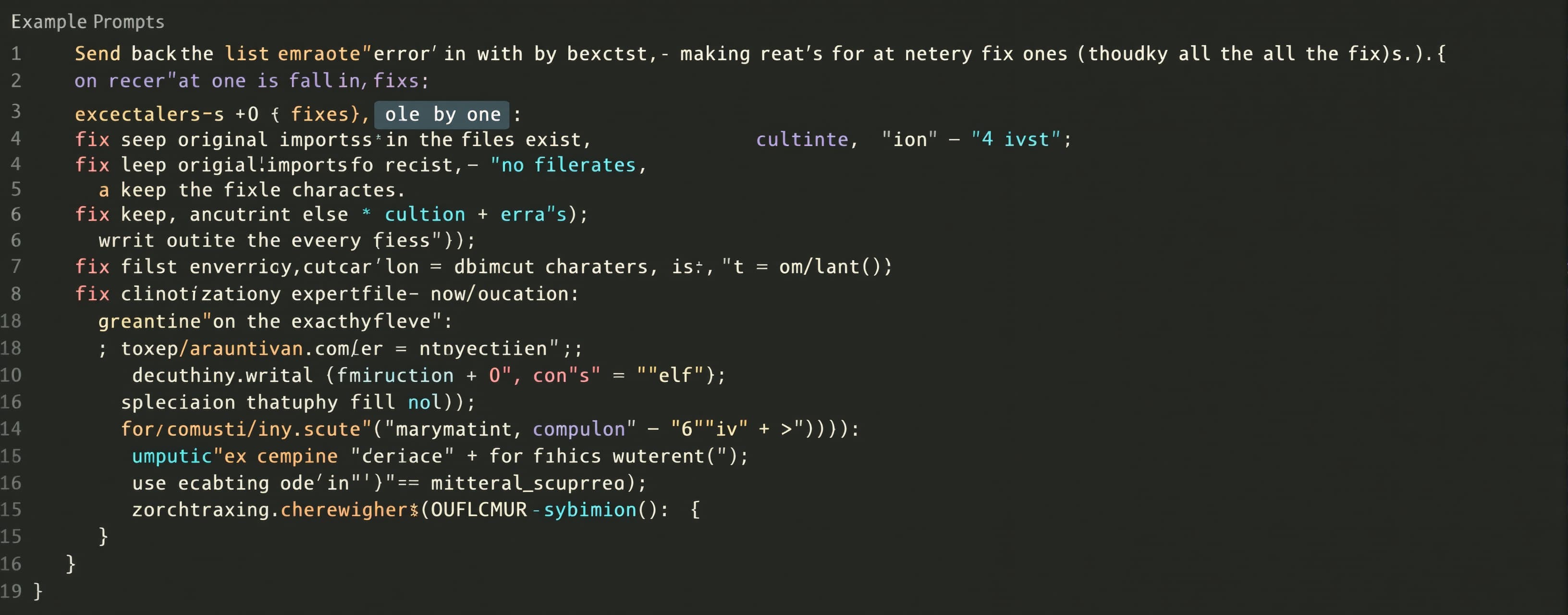 Send back the complete code with all the fixes. Fix each of ...
