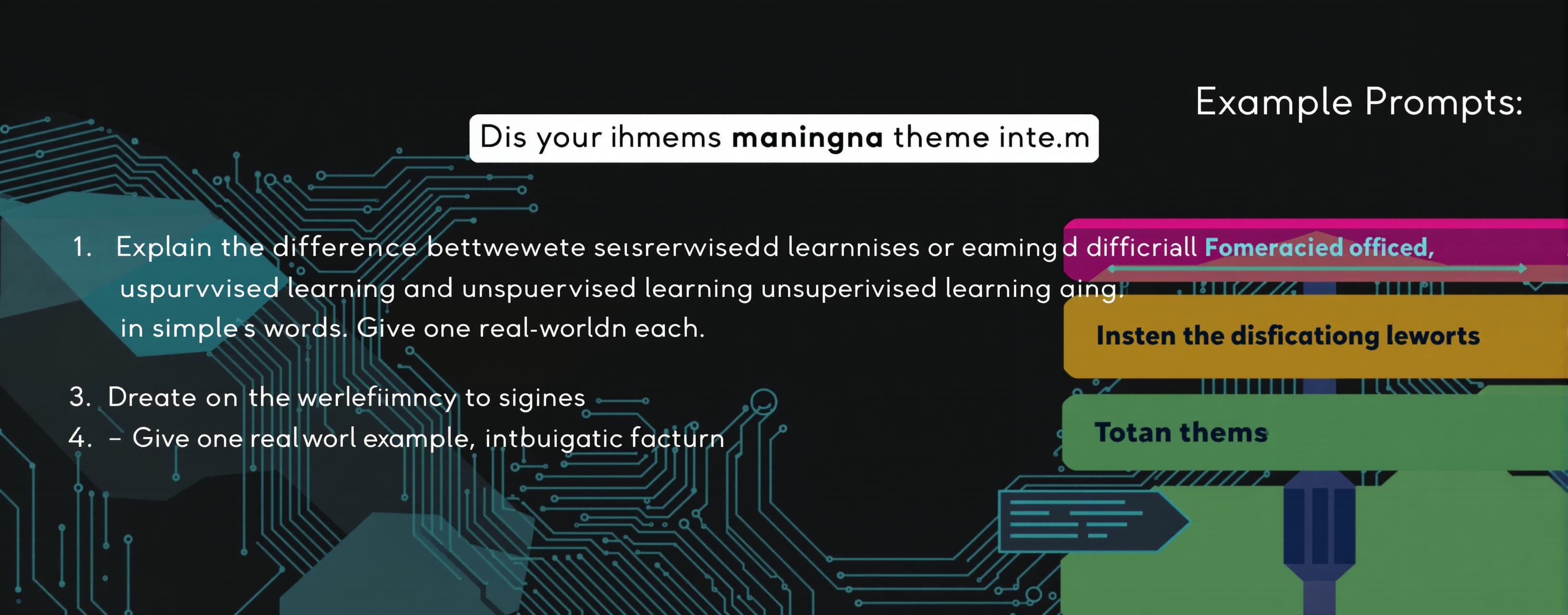 Explain the difference between supervised learning and unsup...