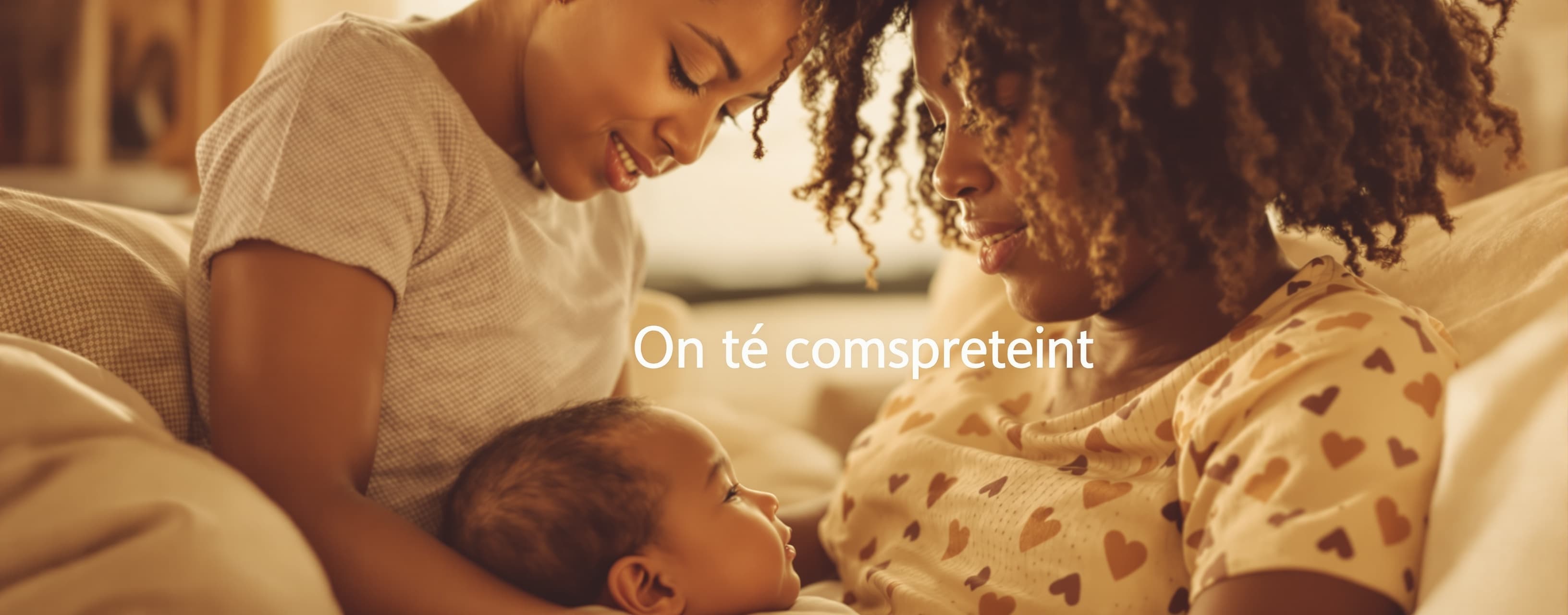 Photo empathique et authentique : jeune maman algérienne ass...