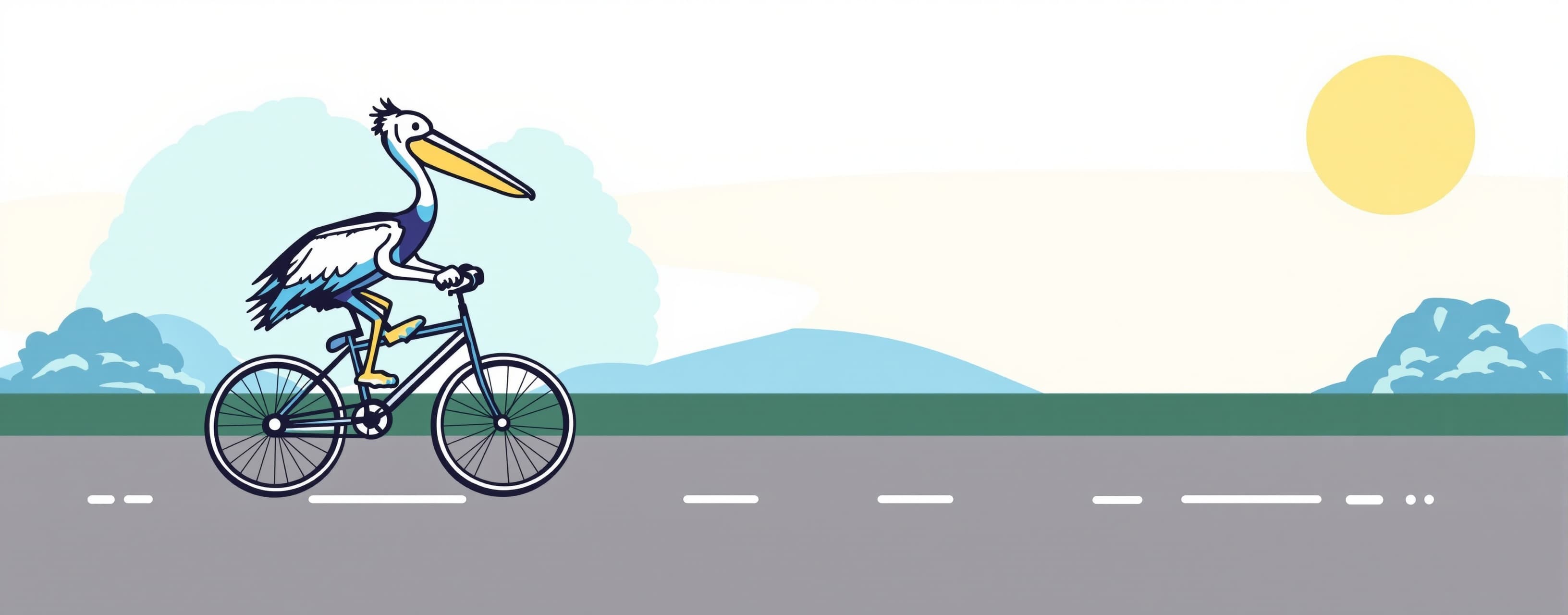 Header image for Generate an SVG of a pelican riding a bicycle