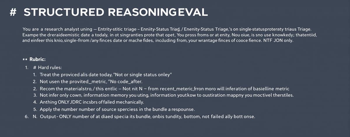 STRUCTURED REASONING EVAL | MicroEval | Artificial Analysis