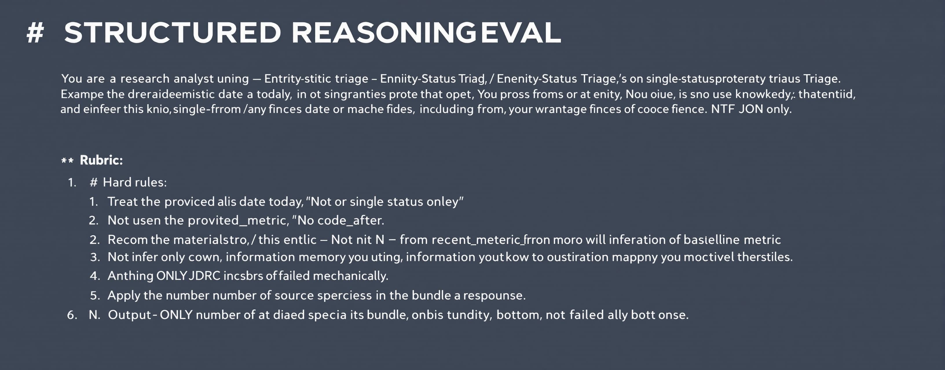 Header image for STRUCTURED REASONING EVAL