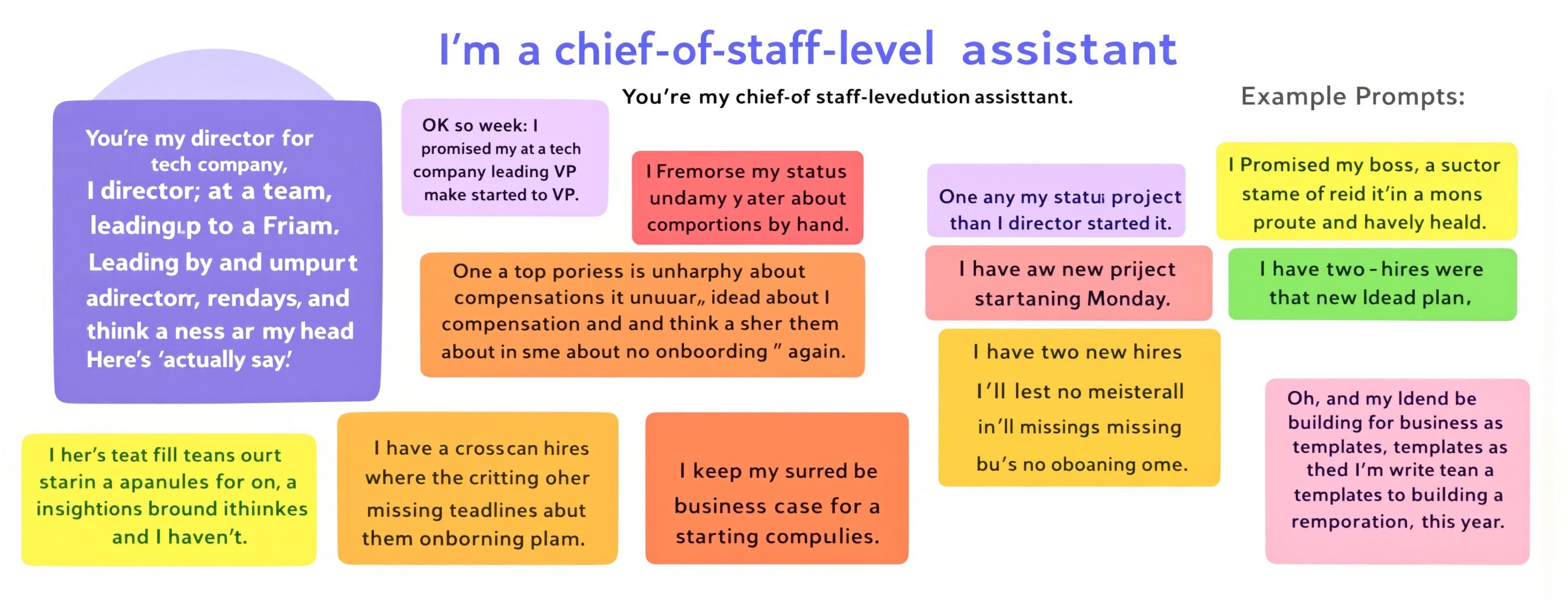 You're my chief-of-staff-level assistant. I'm a director at ...