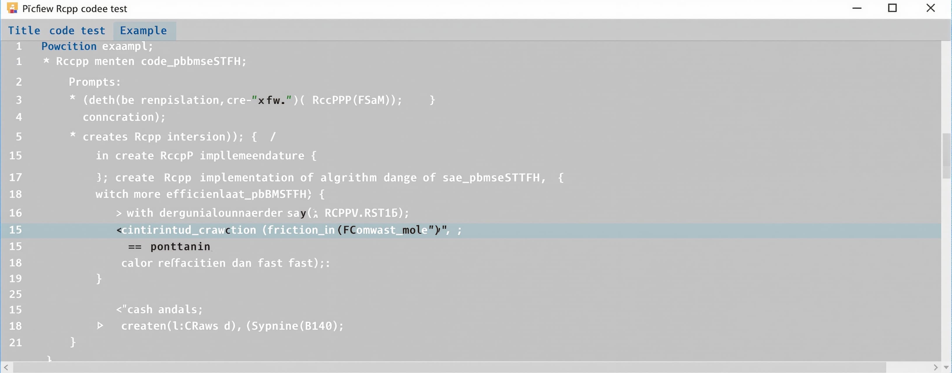 Rcpp code test