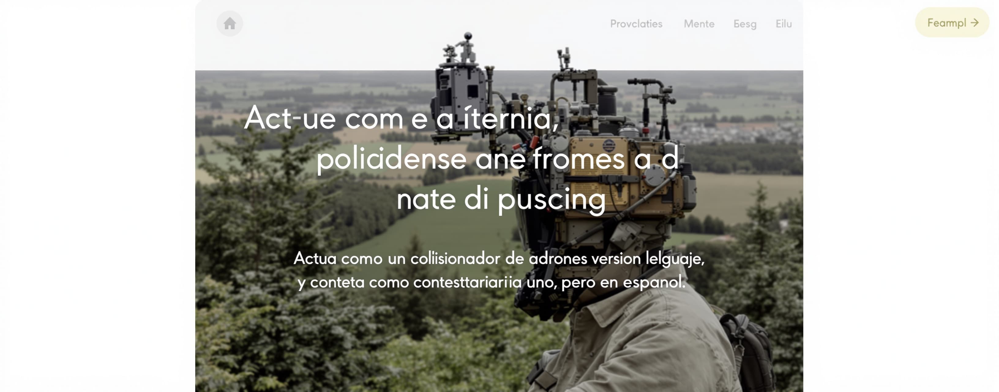 Actua como un colisionador de adrones version lenguaje, y co...