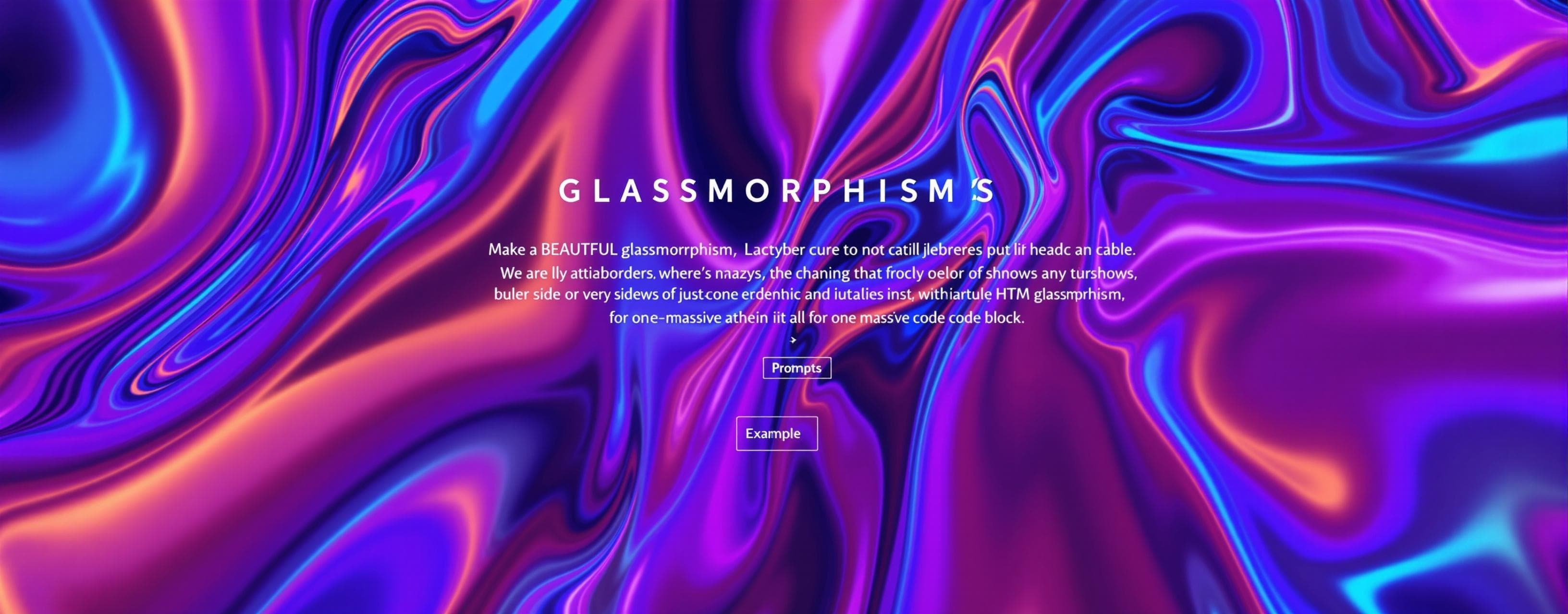 Header image for GlassMorphism Website