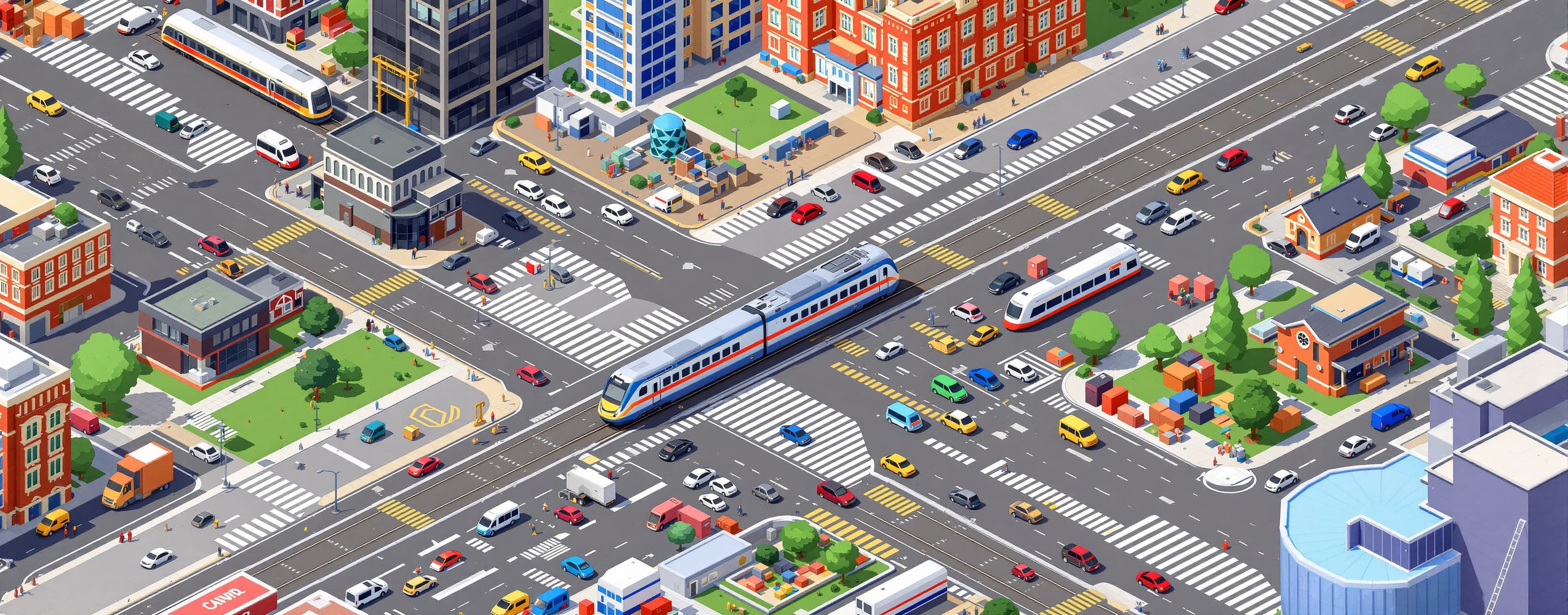 Create a standalone SVG in the style of Transport Tycoon Del...