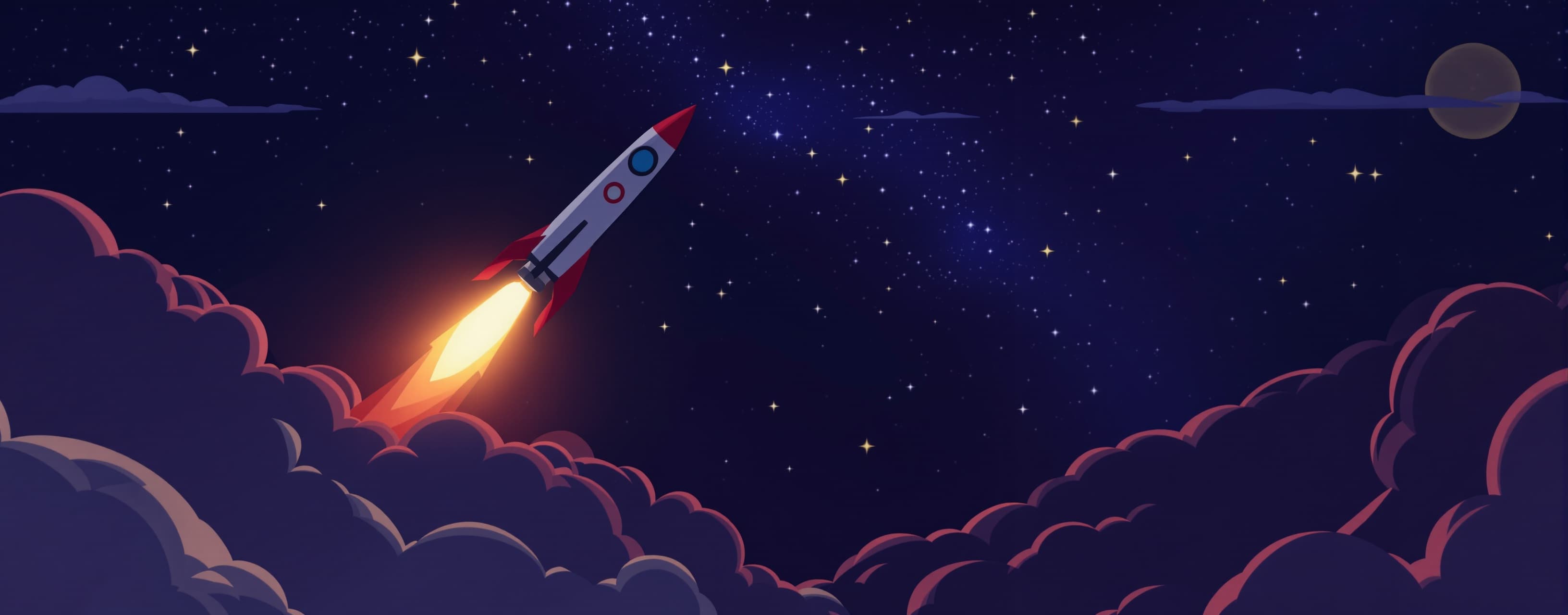 generate a video in which the rocket is going towards the su...