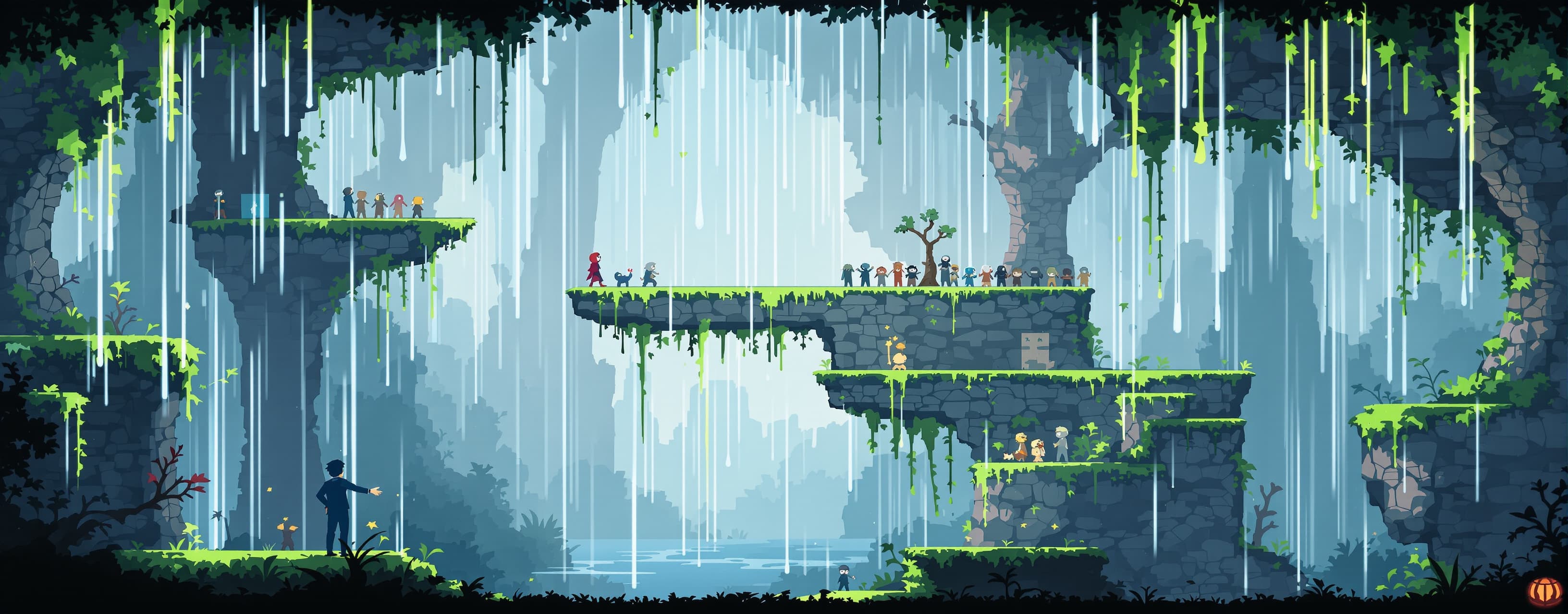 Create in typescript an iddle game of rainworld. It should b...