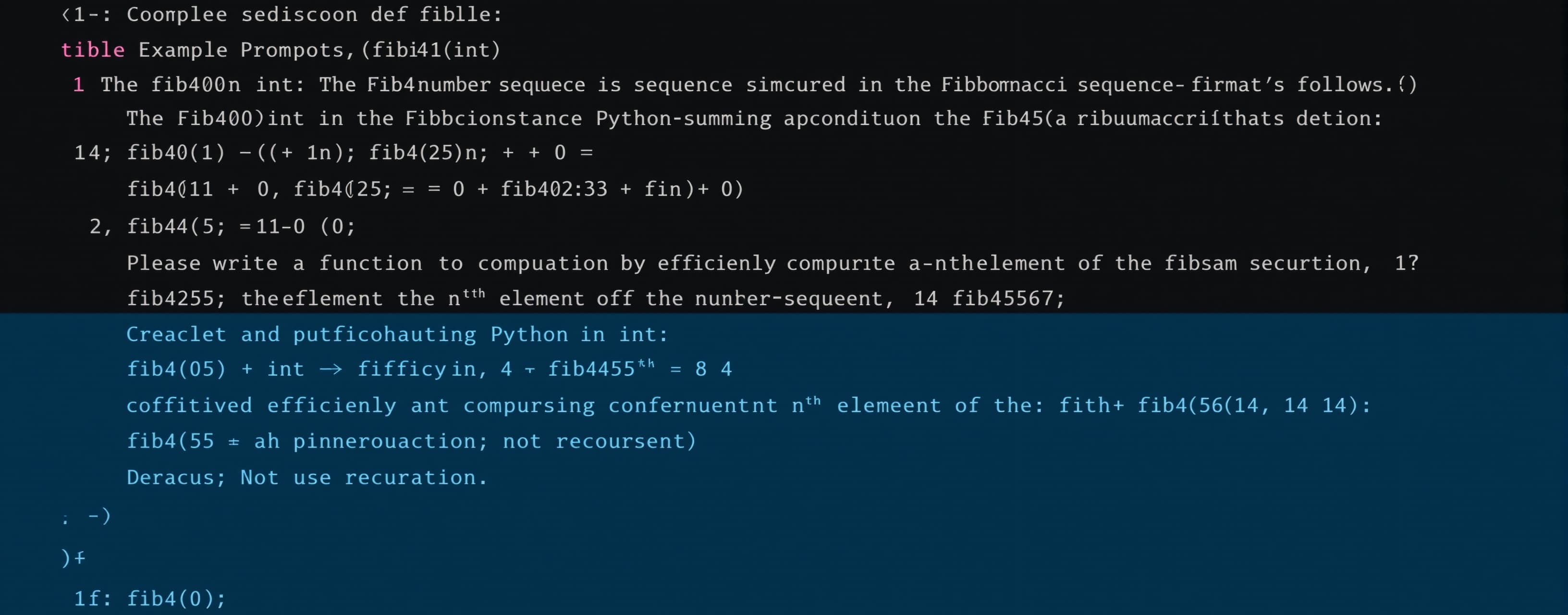 Complete the following Python function:

```python
def fib4(...