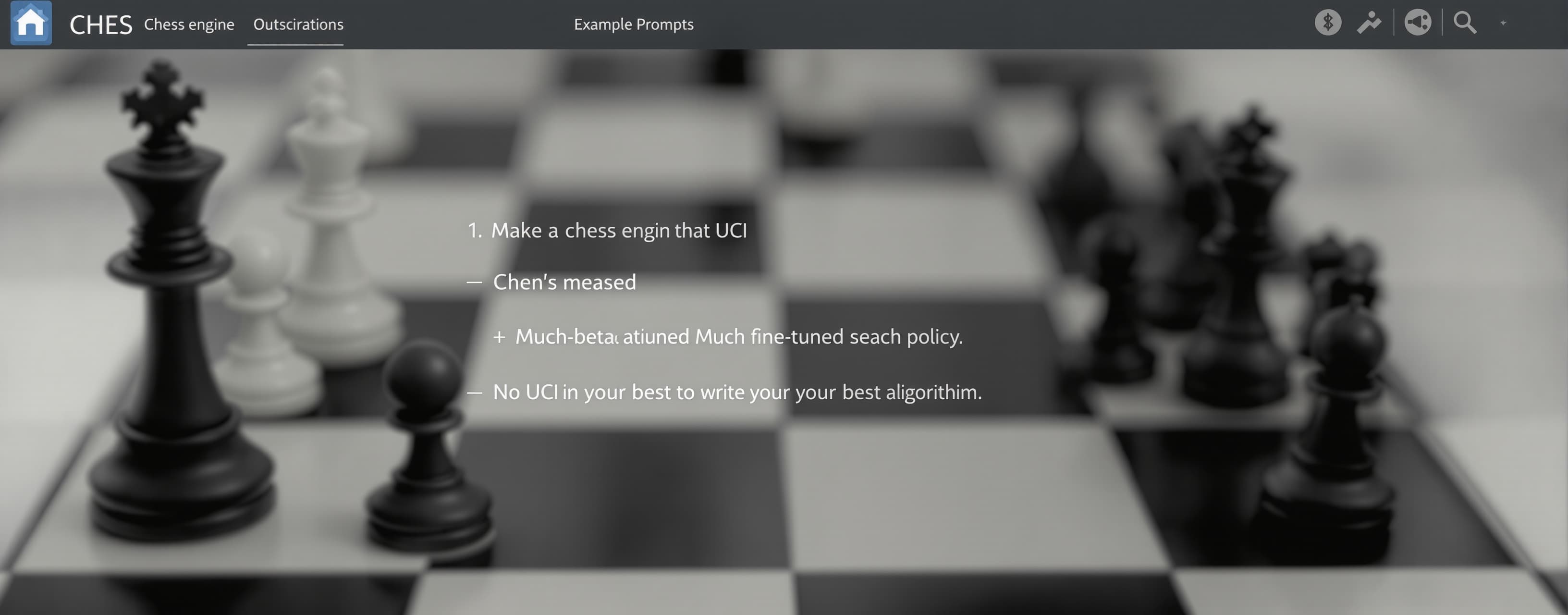 Make a chess engine that use UCI

+Alpha-beta pruning
+Minim...