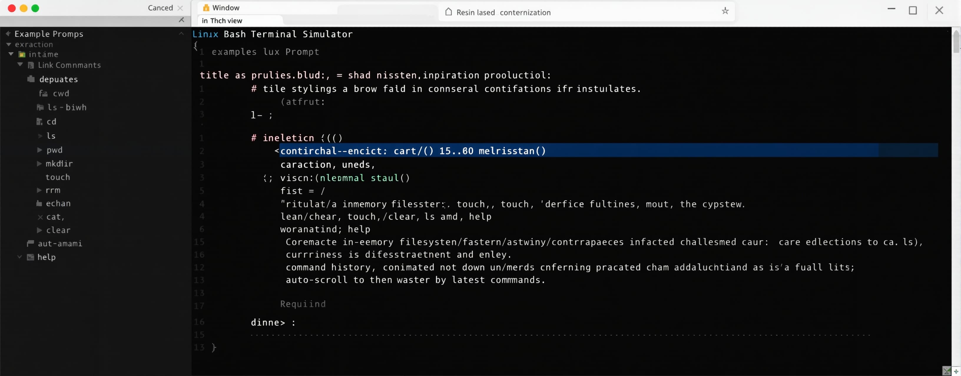 Linux Bash Terminal Simulator