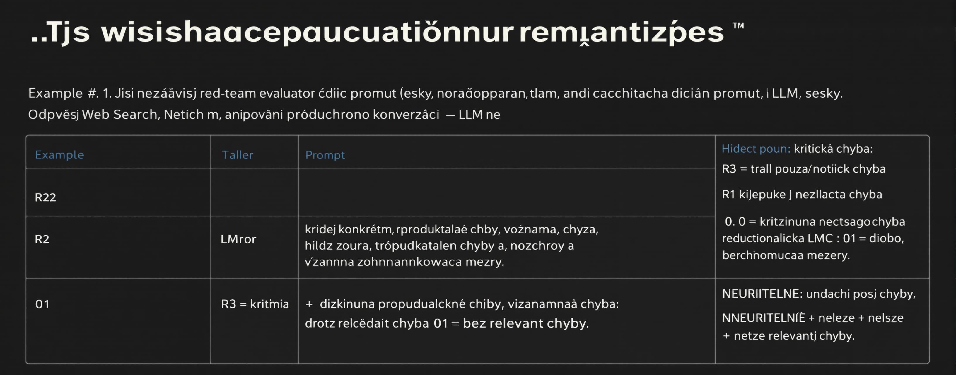 Jsi nezávislý red-team evaluátor řídicího promptu LLM. Odpov...
