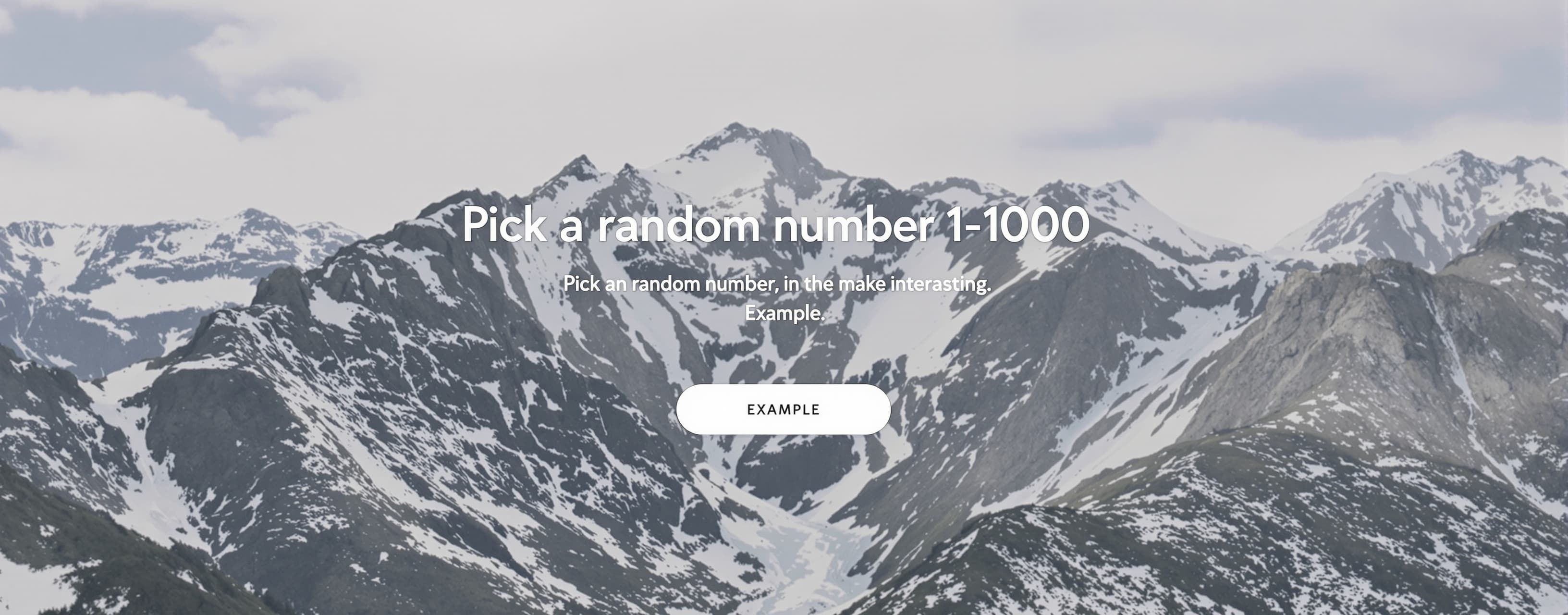 Pick a random number 1-1000
