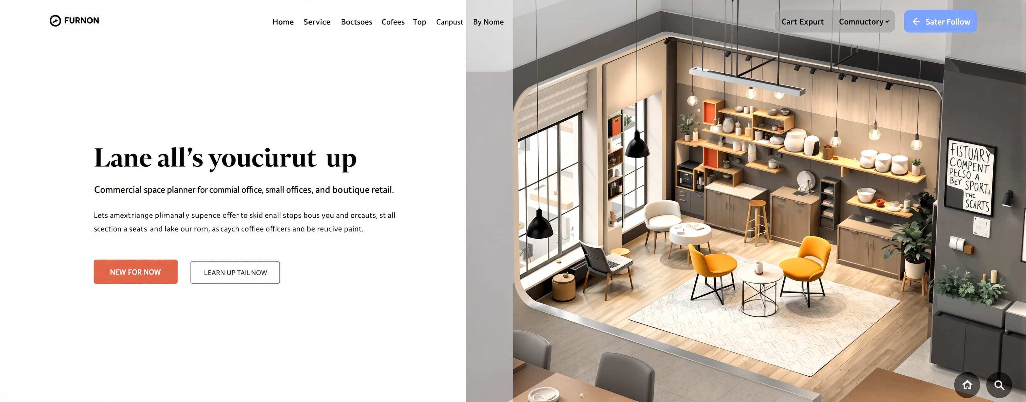 Design a 3D commercial space planner — for cafés, small offi...