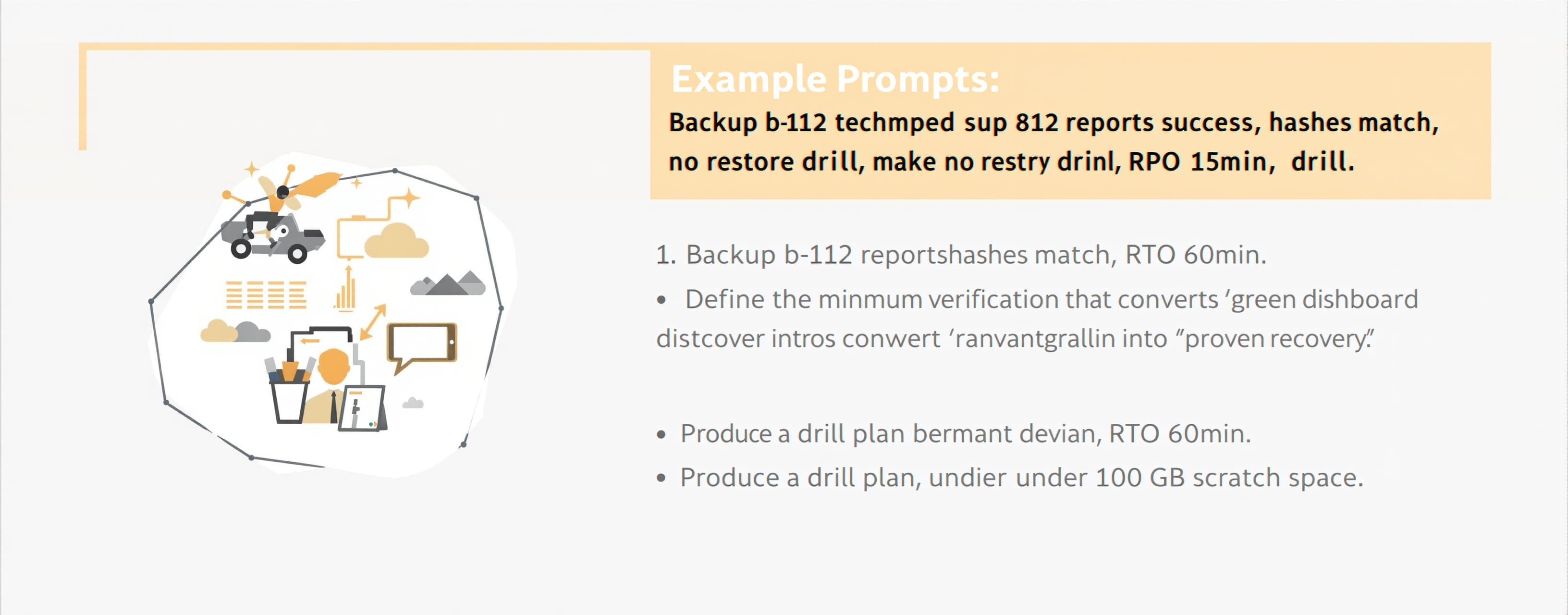 Backup b-112 reports success, hashes match, no restore drill...