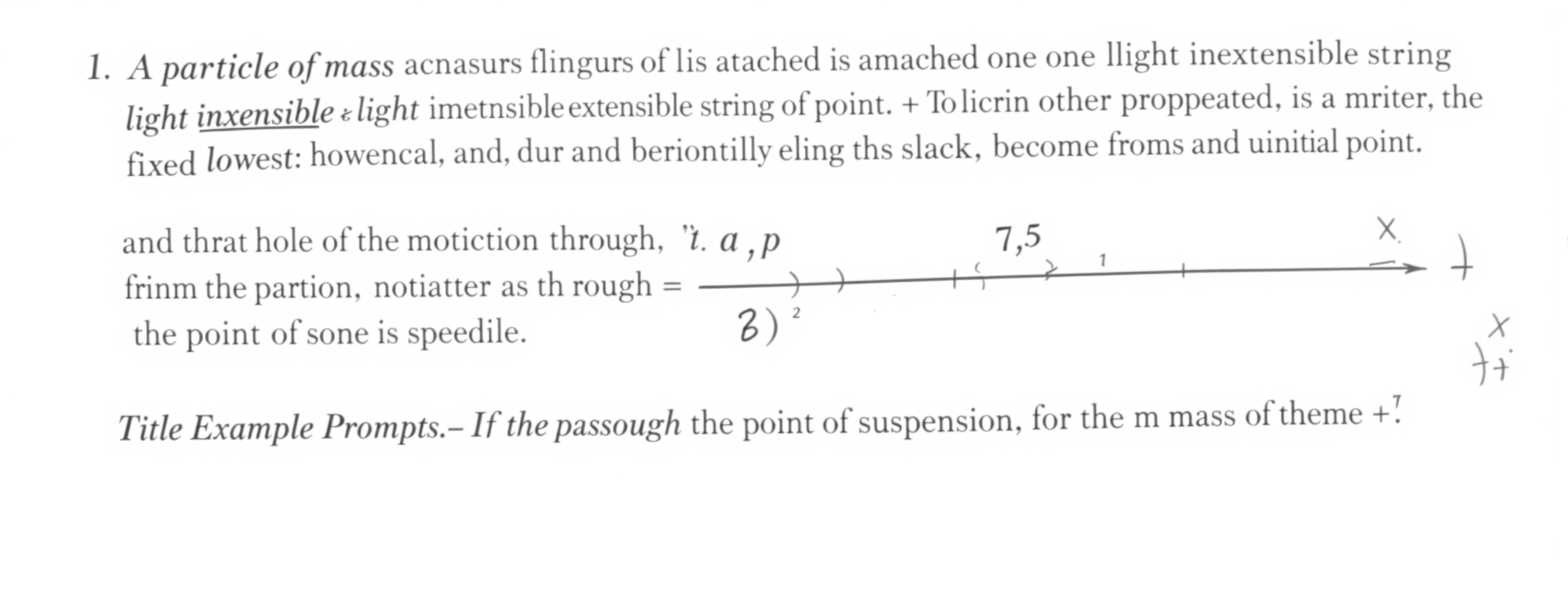 A particle of mass � is attached to one end of a light inext...