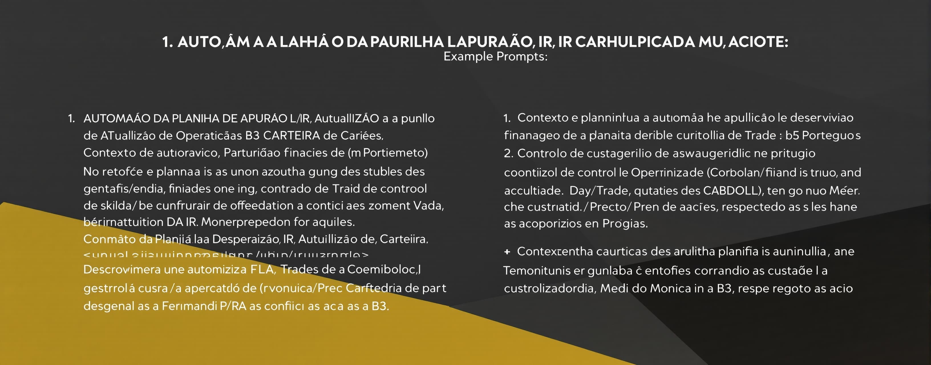 AUTOMAÇÃO DA PLANILHA DE APURAÇÃO L/P, IR, ATUALIZAÇÃO DE CA...