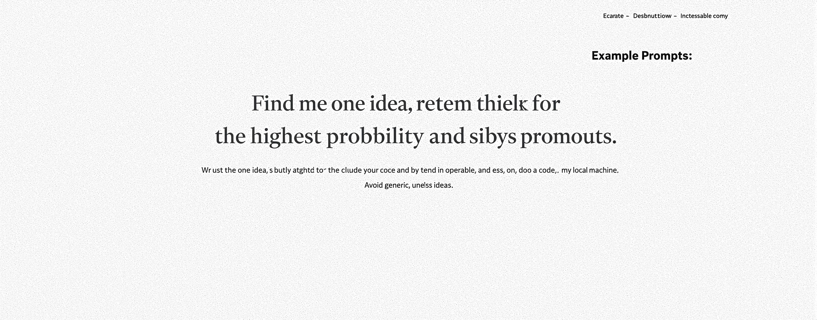 Find me one idea for the highest probability and highest ROI...