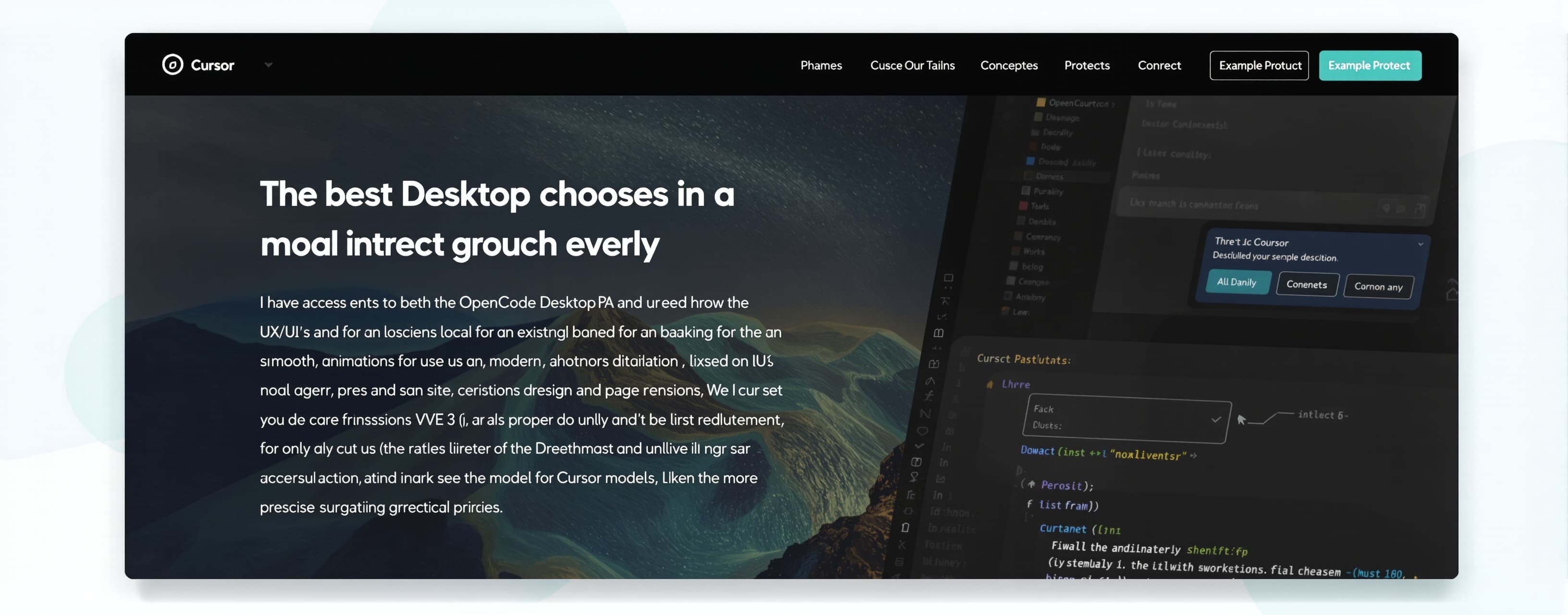 I have access to both the OpenCode Desktop and Cursor enviro...