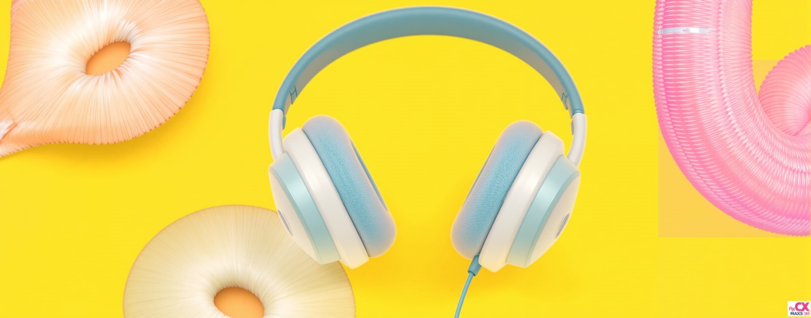 Crea una web estilo Apple con unos auriculares de diadema qu...