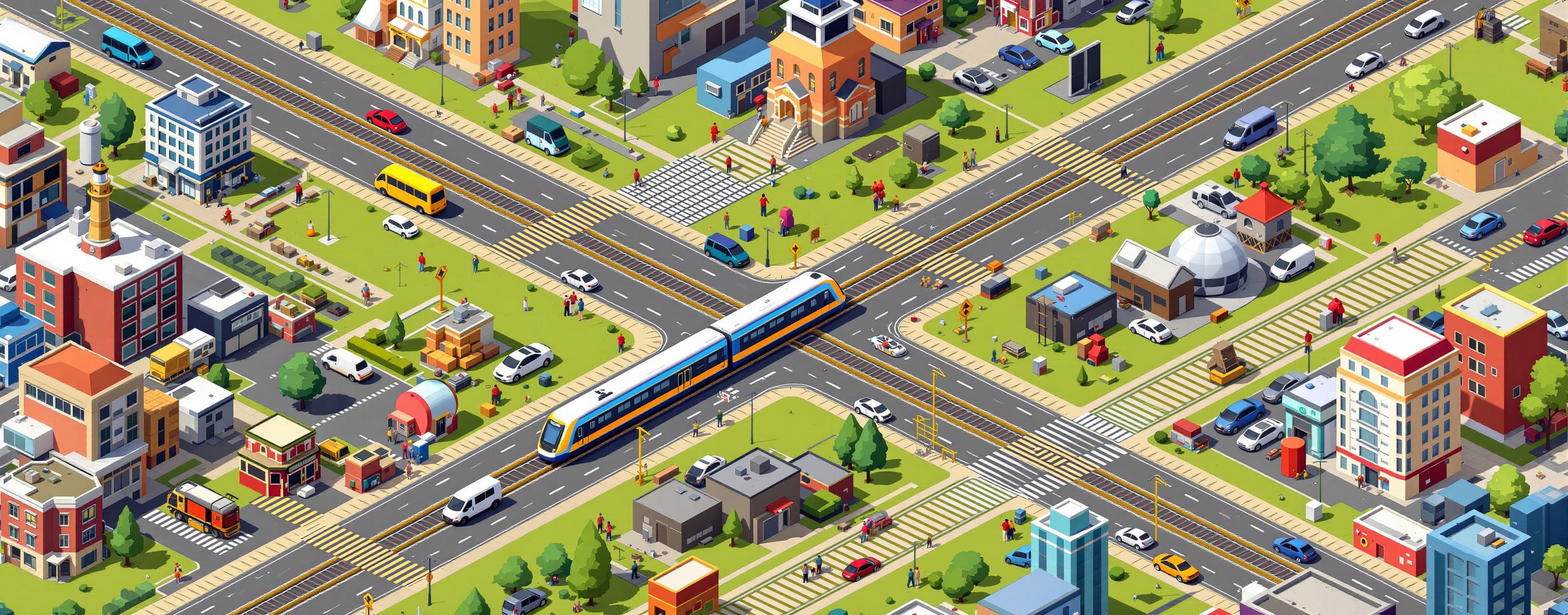 Create a standalone SVG in the style of Transport Tycoon Del...
