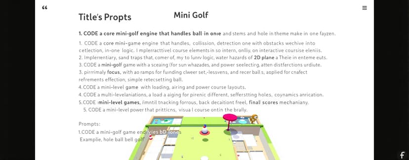 Mini Golf | MicroEval | Artificial Analysis