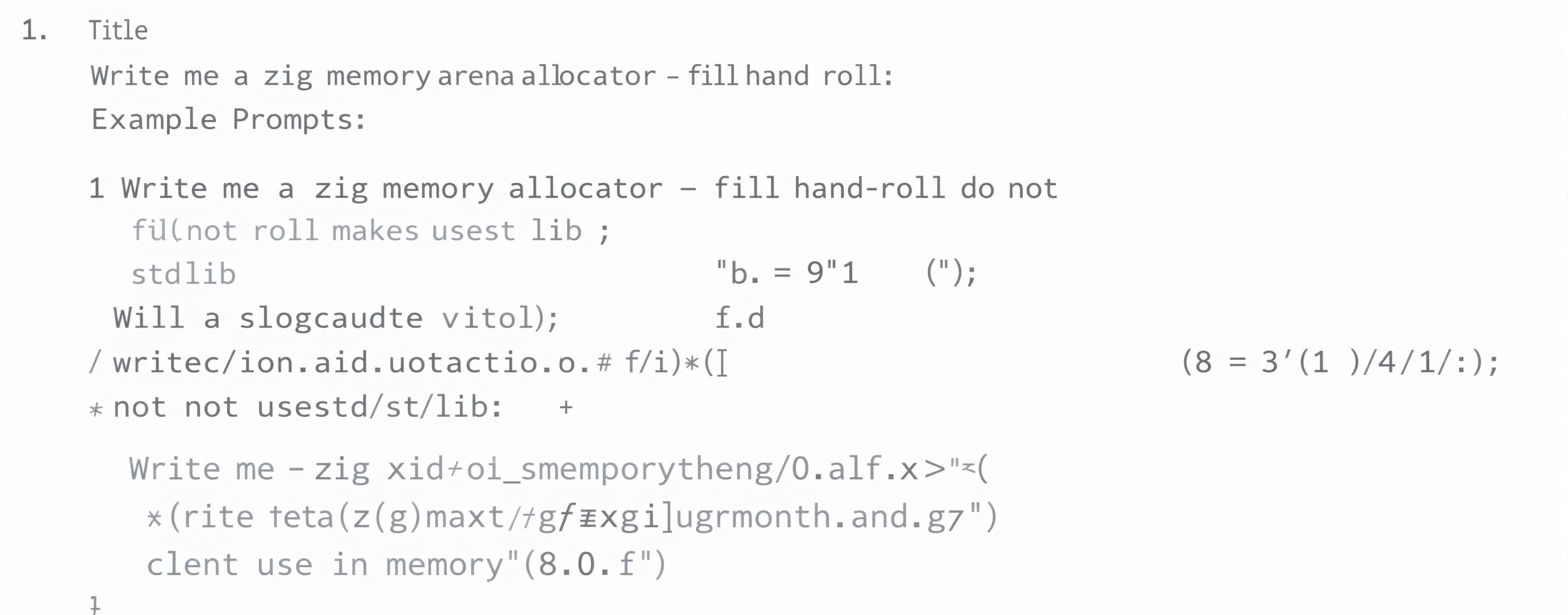 Write me a zig memory arena allocator - fill hand roll do no...