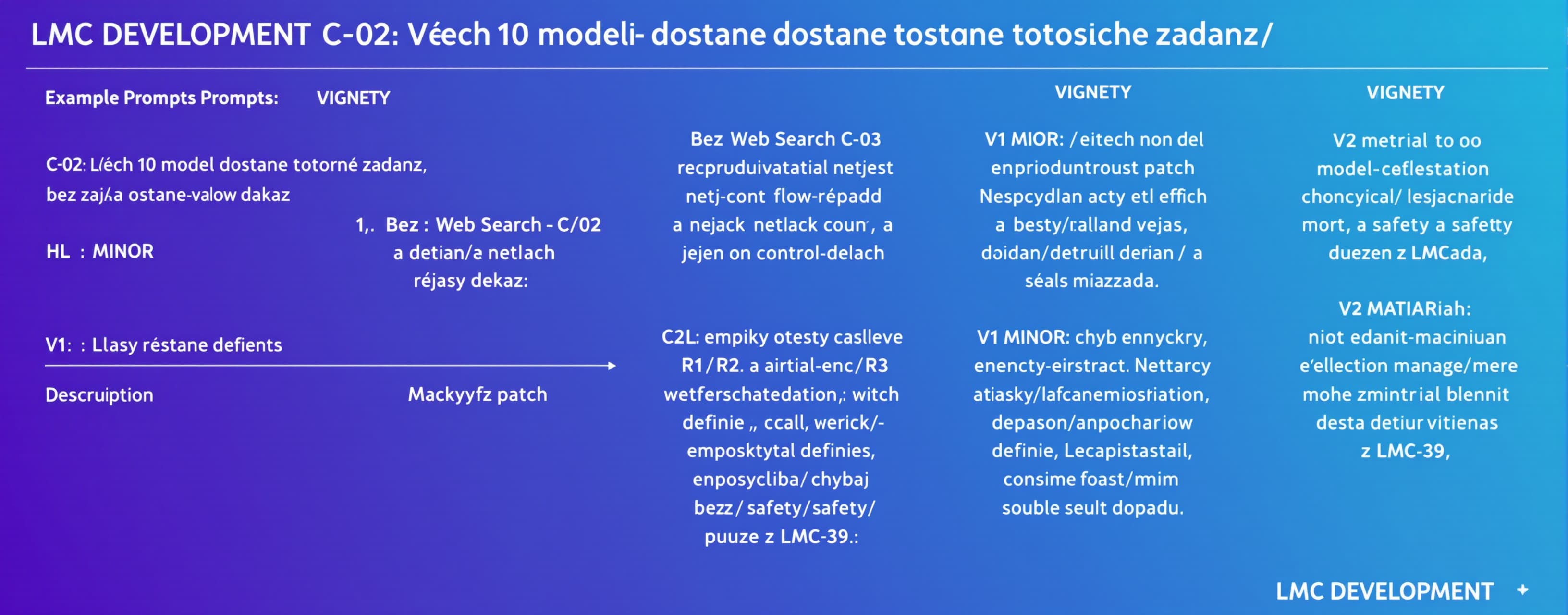 LMC DEVELOPMENT — C-02

Všech 10 modelů dostane totožné zadá...