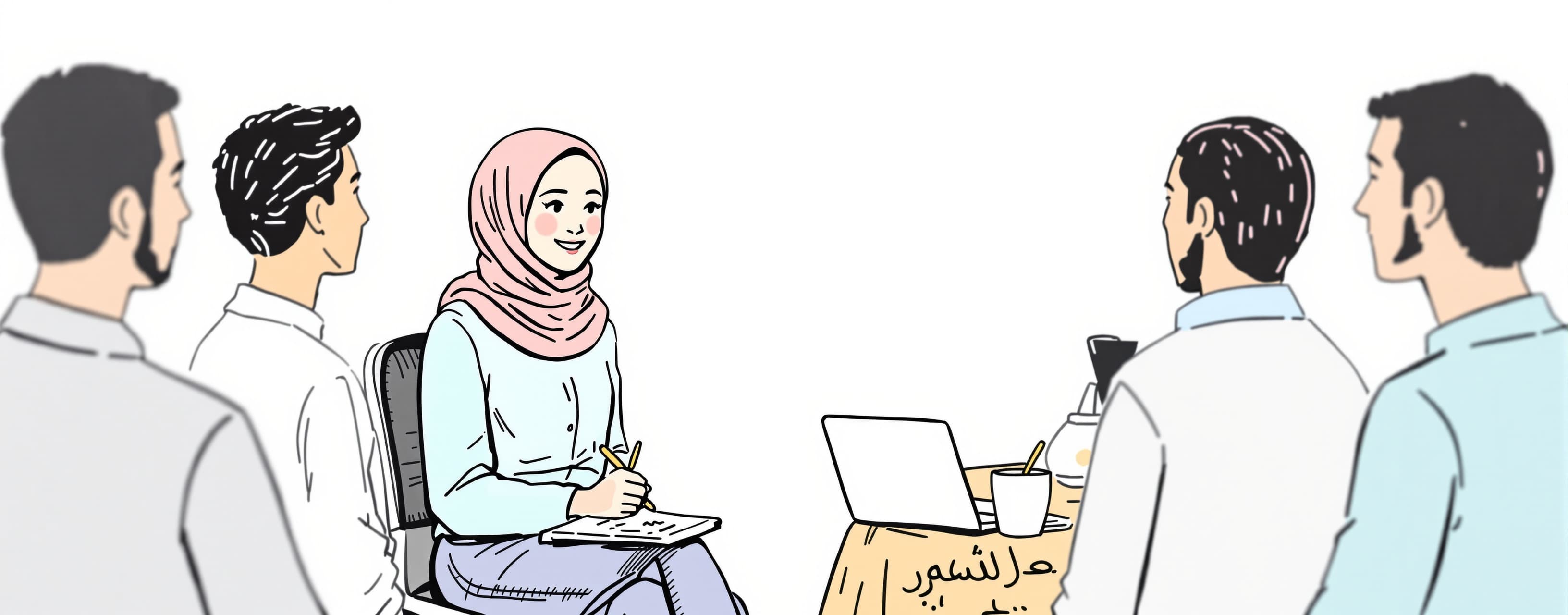 Whiteboard animation illustration on a plain white backgroun...