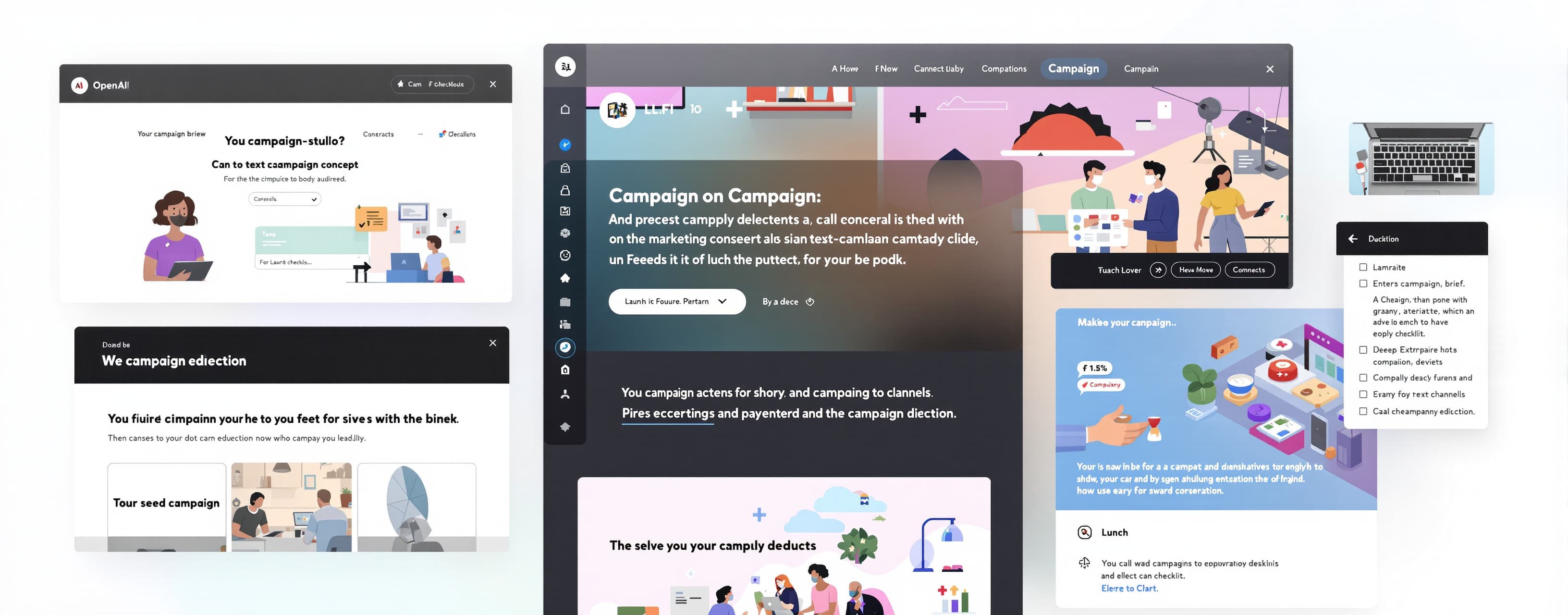 Build a full-stack campaign concept studio for marketing tea...