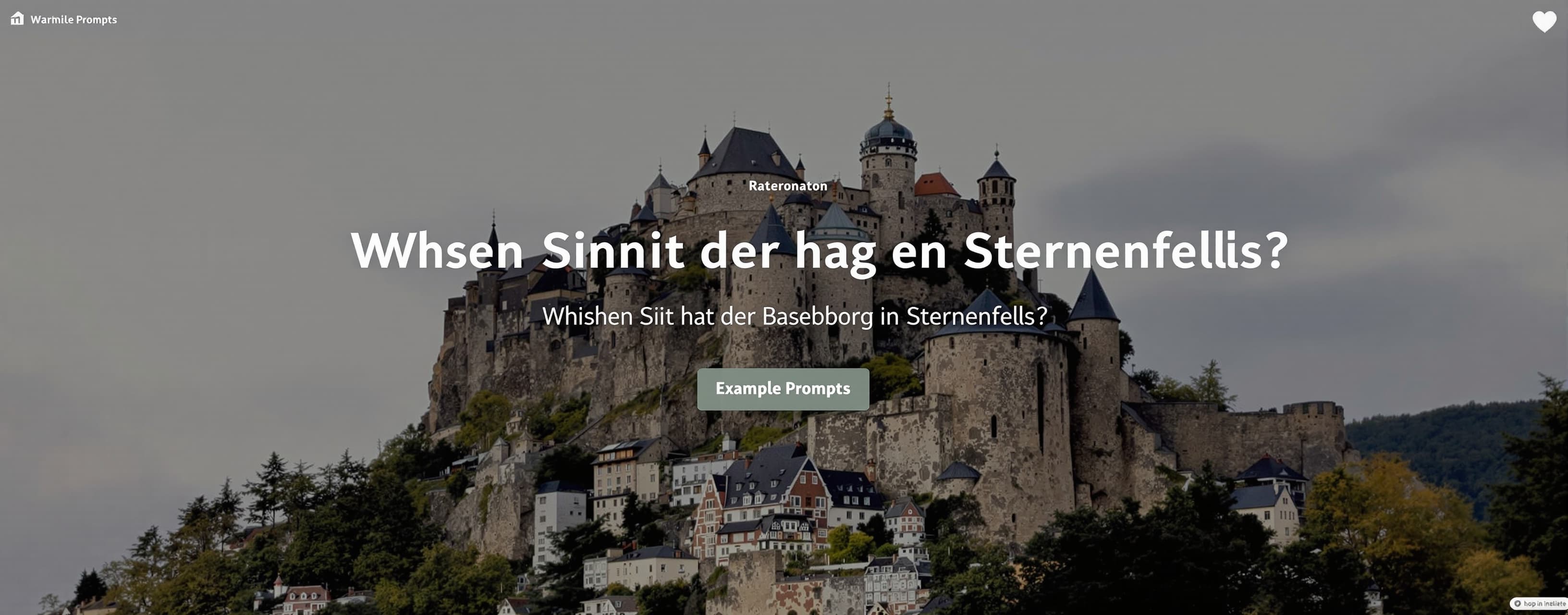 Welchen Sinn hat der Schlossberg in Sternenfels?